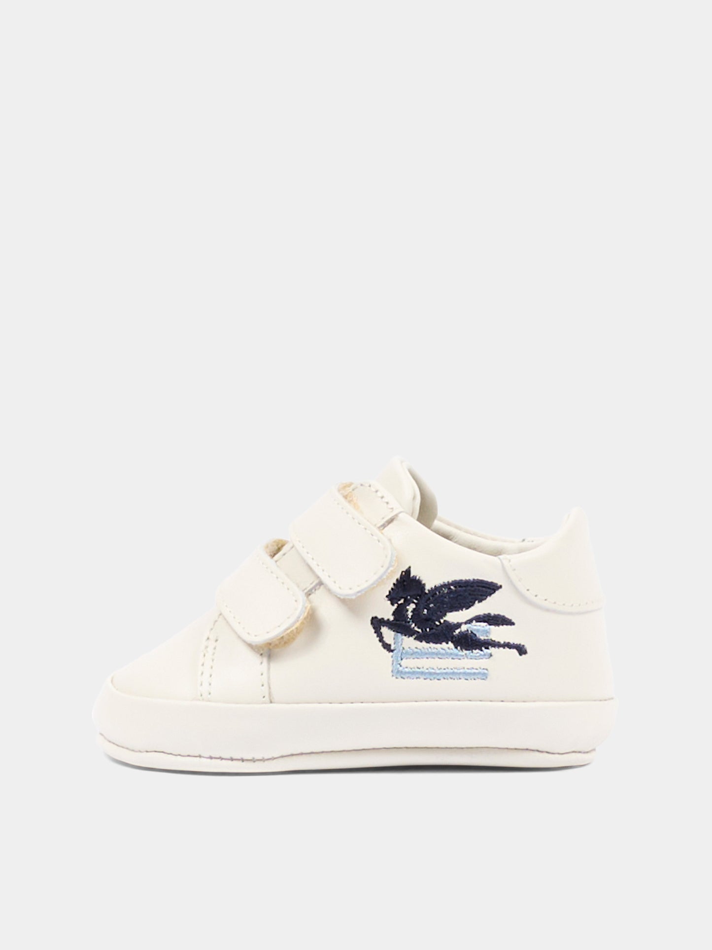 Sneakers avorio per neonati con Pegaso,Etro,GV0516 Z2132 105BL