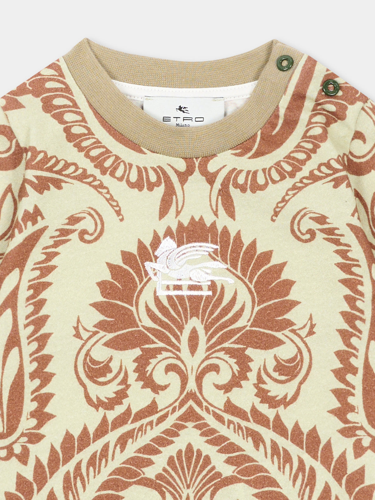 T-shirt a manica corta verde per neonato,Etro,GW8501 Z2081 213