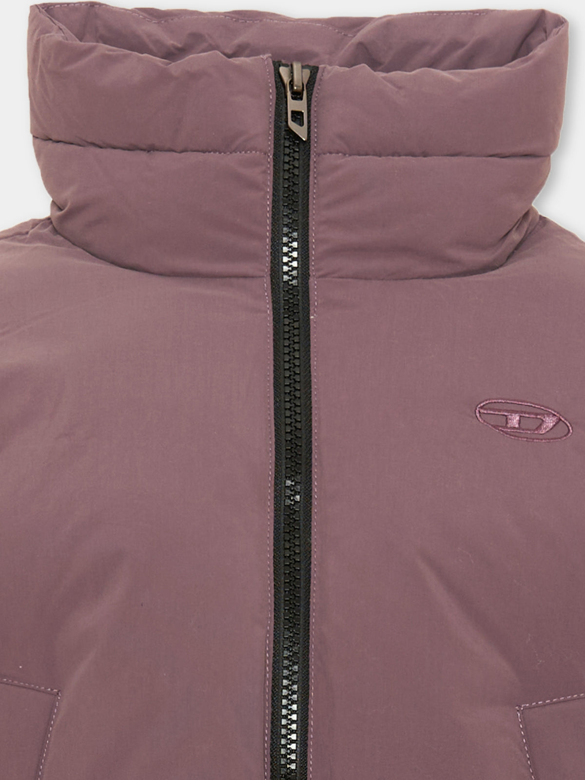 Piumino viola per bambina con logo,Diesel,J02525 KXBQ0 K603