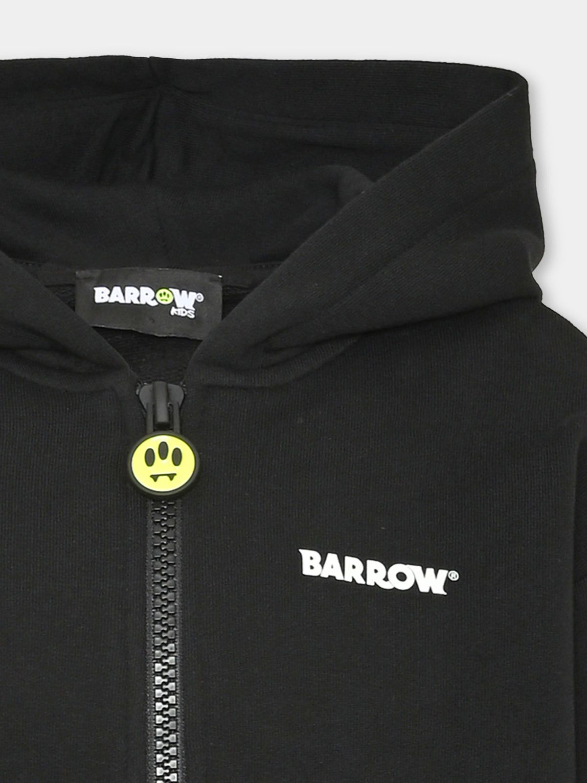 Felpa con cappuccio nera con logo per bambini,Barrow,S6BKJUZH149 110