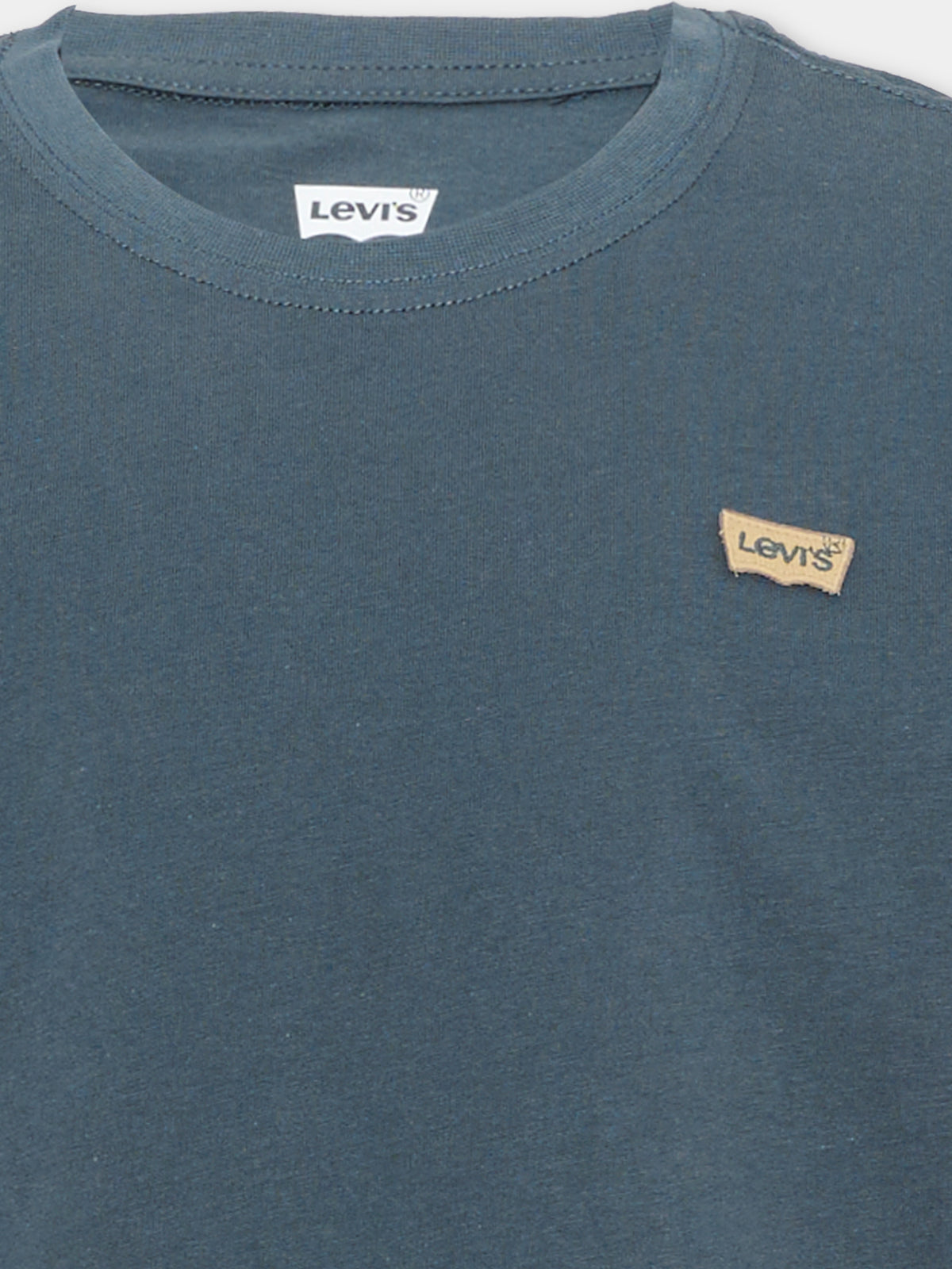 T-shirt a manica lunga verde con logo per bambino,Levi's Kids,9EC706 C6W