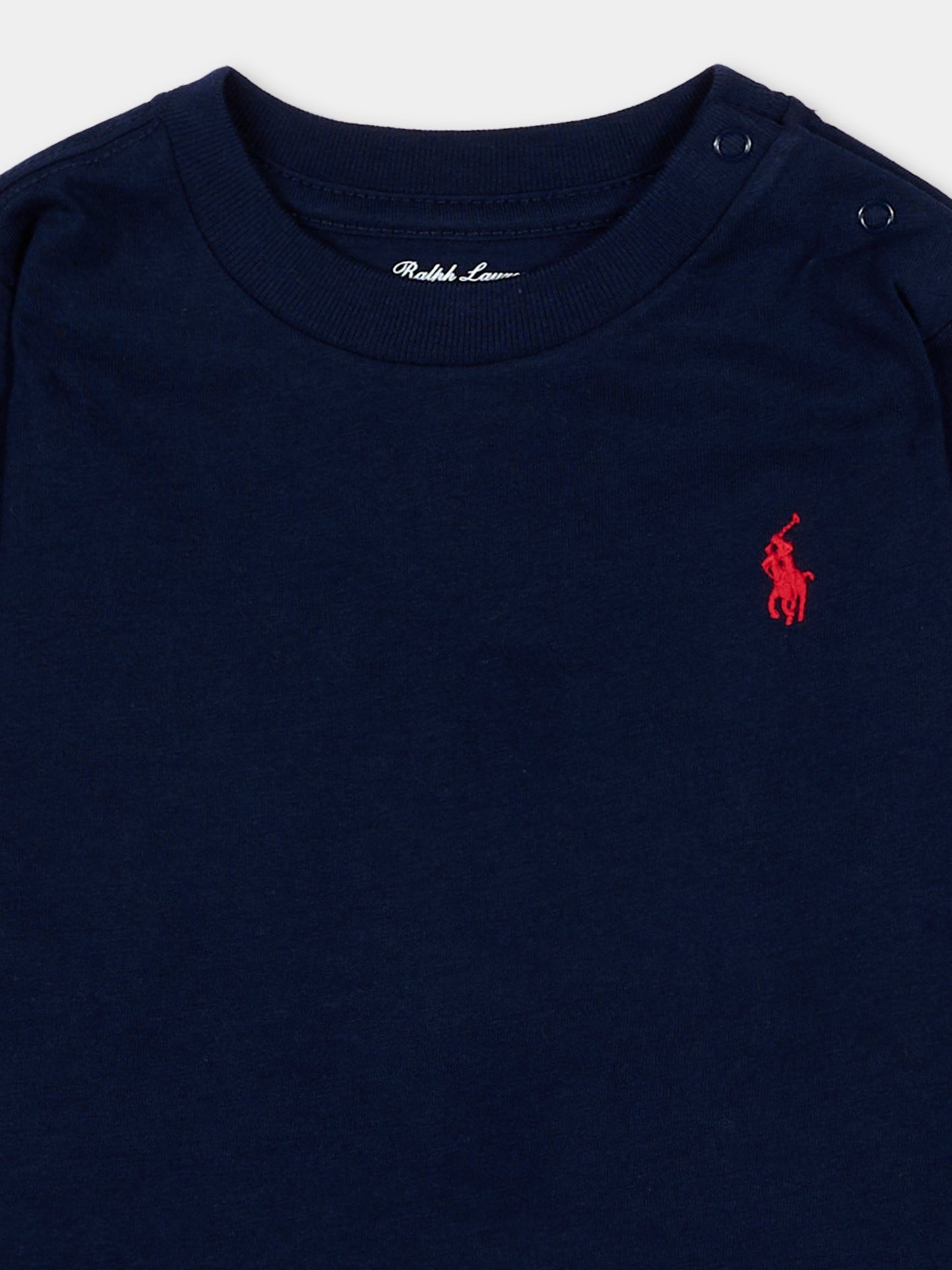T-shirt bleu pour bébé garçon avec cheval