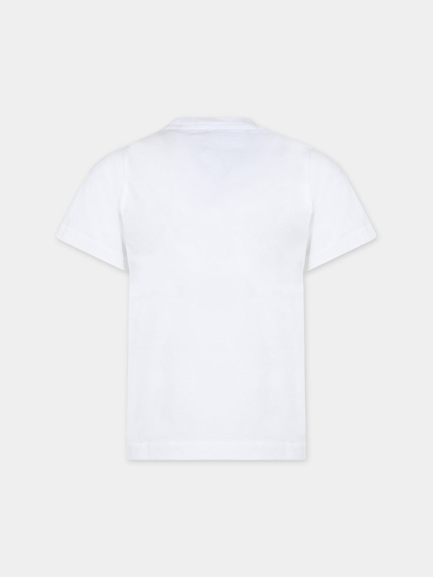 T-shirt bianca per bambino con logo,Dsquared2,DQ1770 D0A4C DQ100