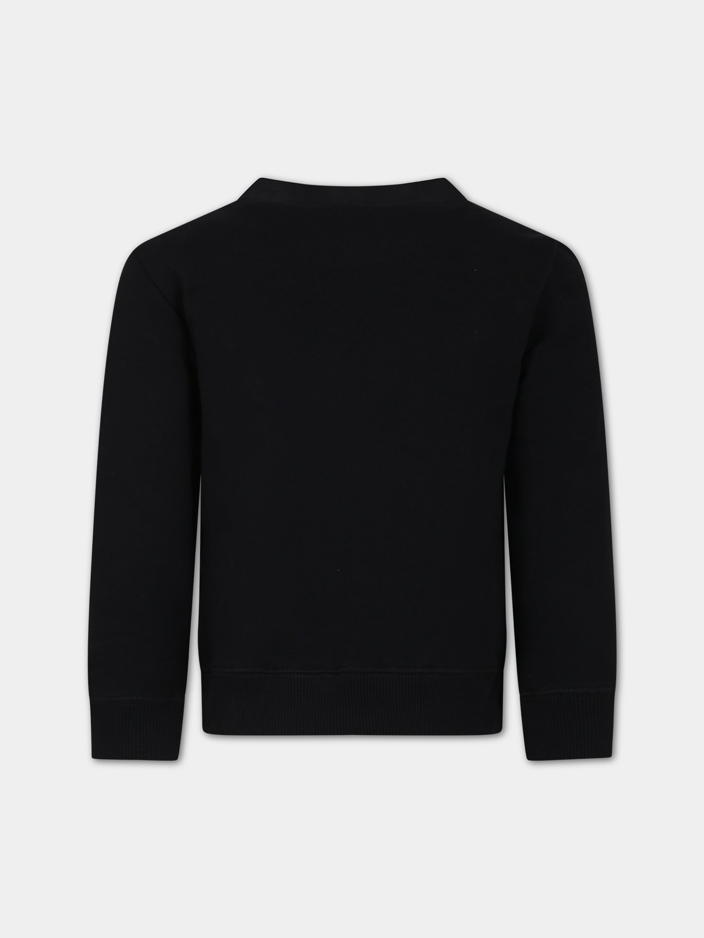 Felpa nera per bambini con logo,Lanvin Petite,N25134 09B