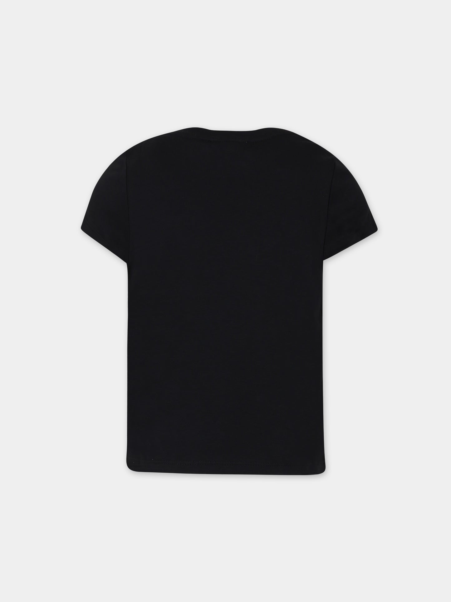 T-shirt nera per bambina,Sonia Rykiel Paris,A15029 09B