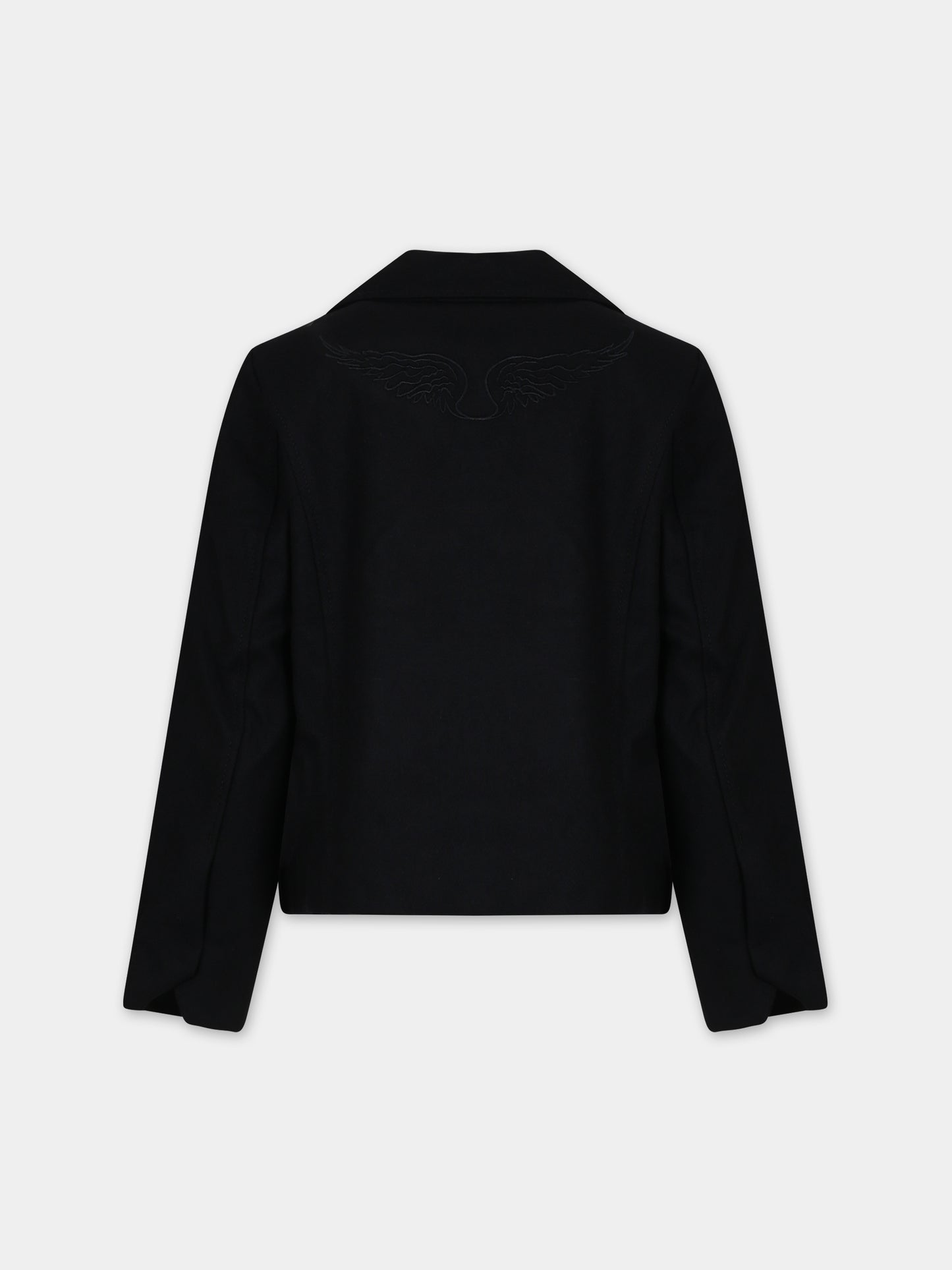 Cappotto nero per bambina,Zadig & Voltaire Kids,X16113 09B