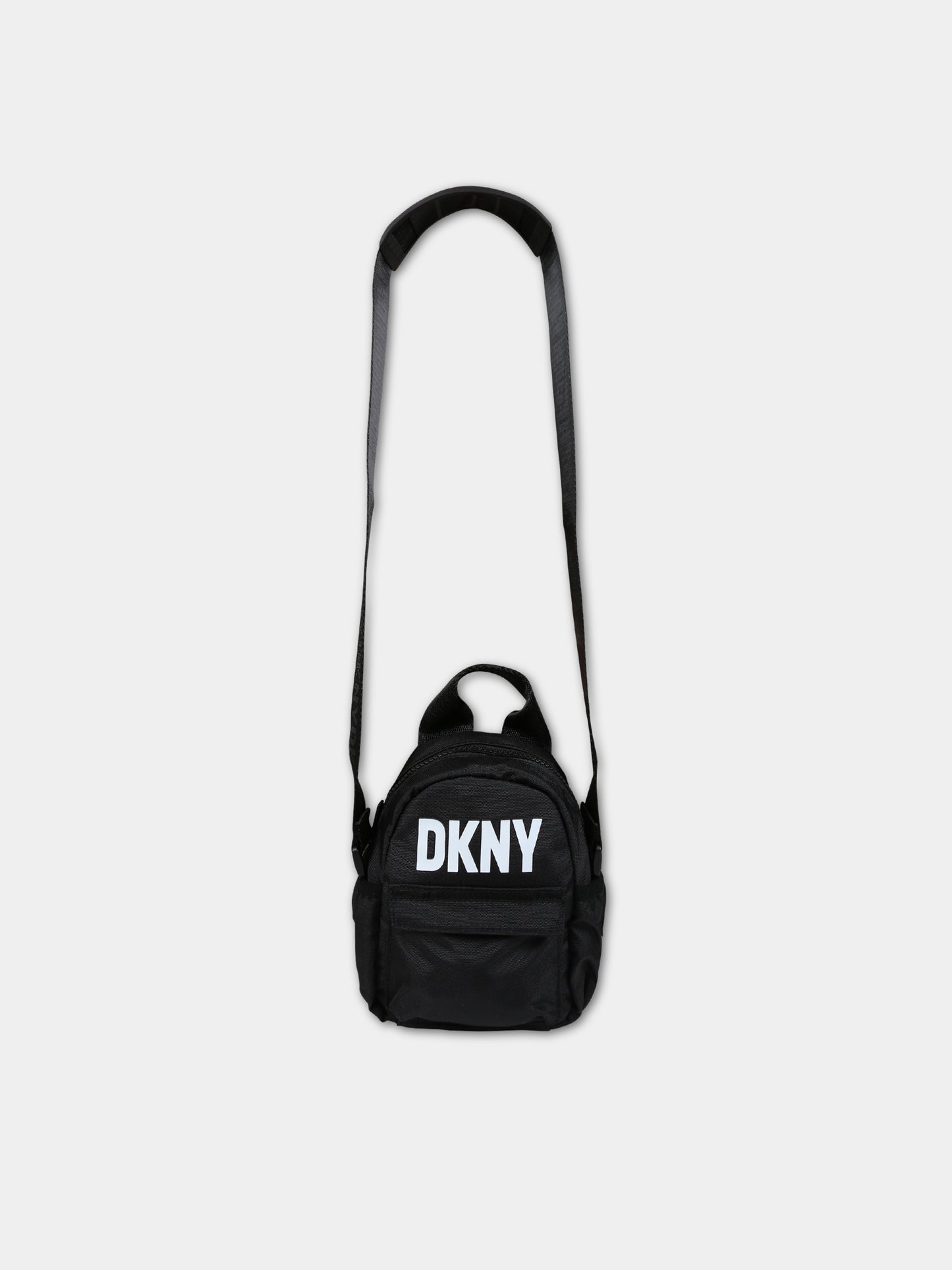 Borsa nera per bambini con logo,Dkny,D30575 09B