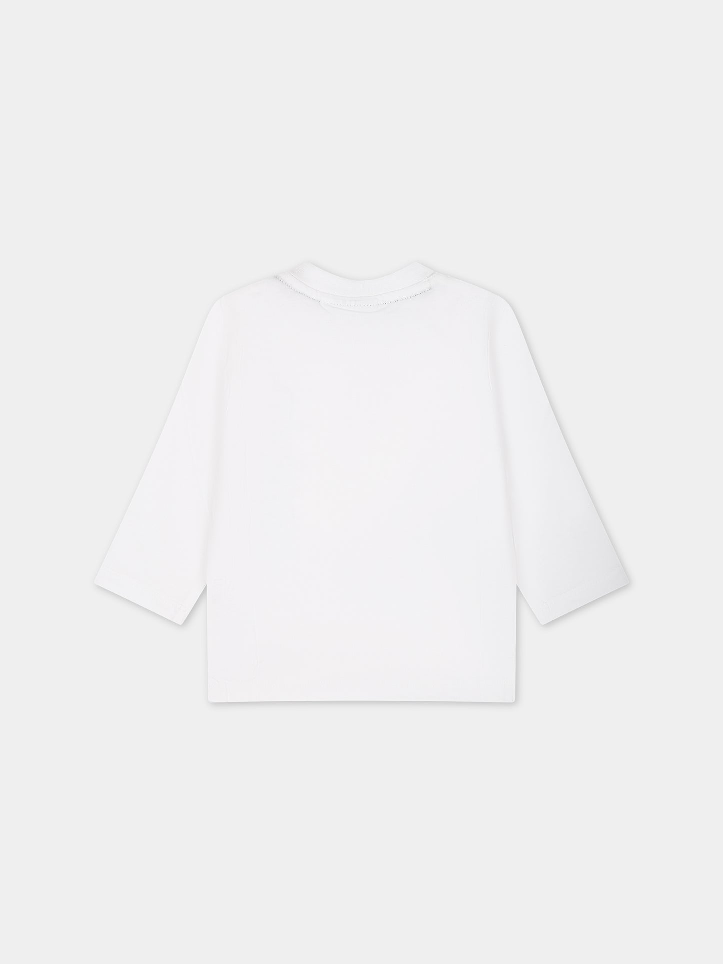 T-shirt bianca con logo per neonato,Boss,J05A21 10P