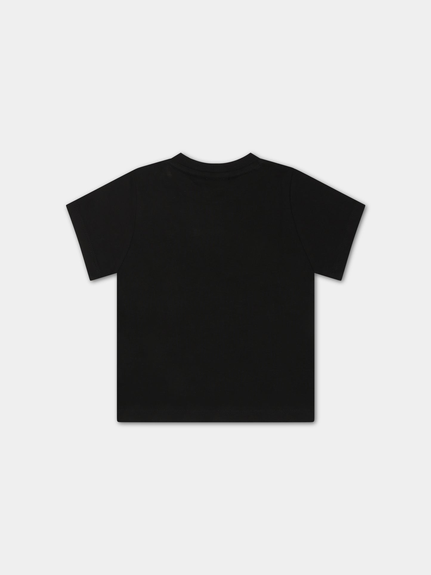 T-shirt nera per neonato con logo,Boss,J05A20 09B