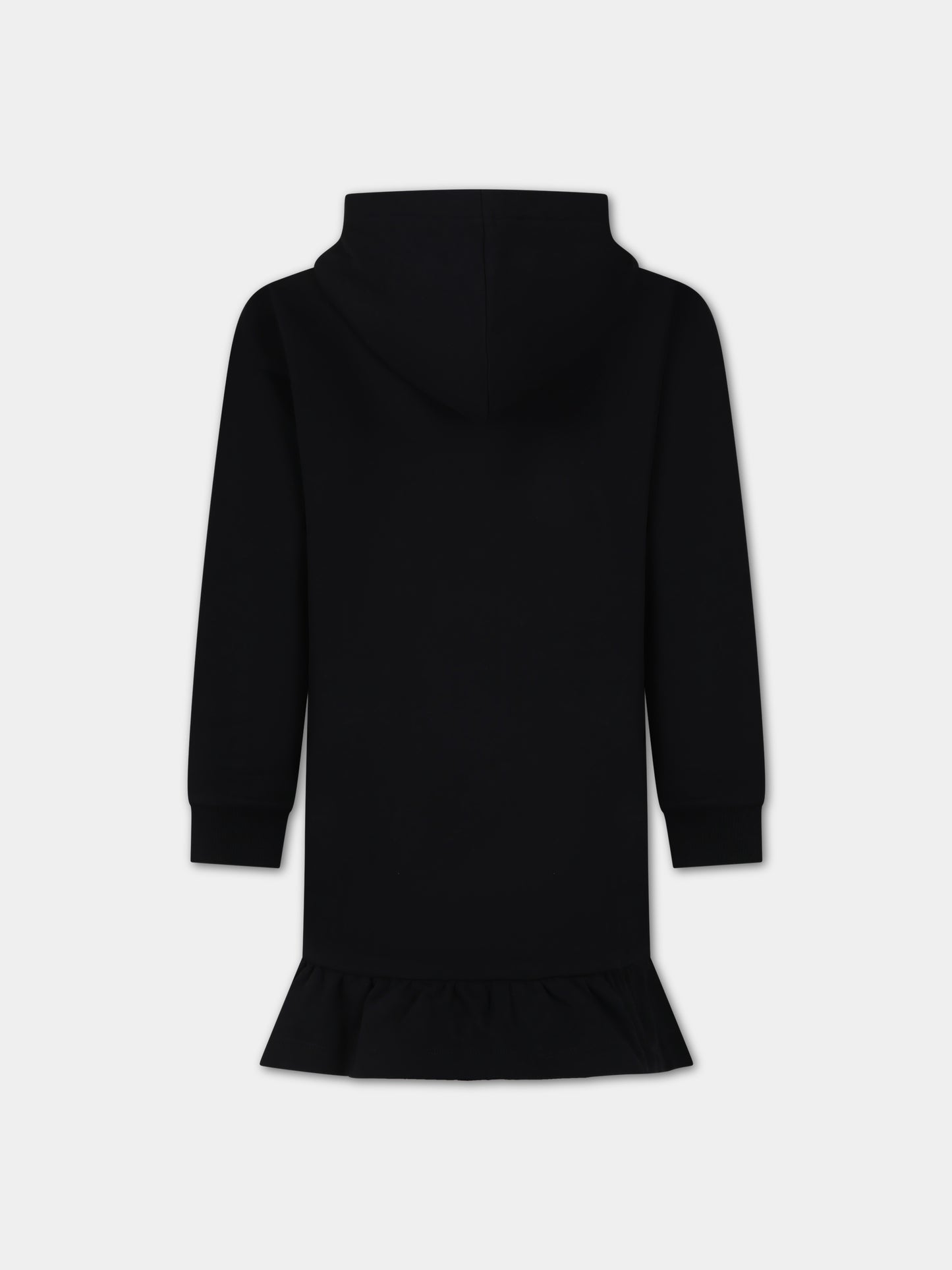 Vestito nero per bambina con Teddy Bear e cuore,Moschino Kids,HDV0DO LDA14 60100