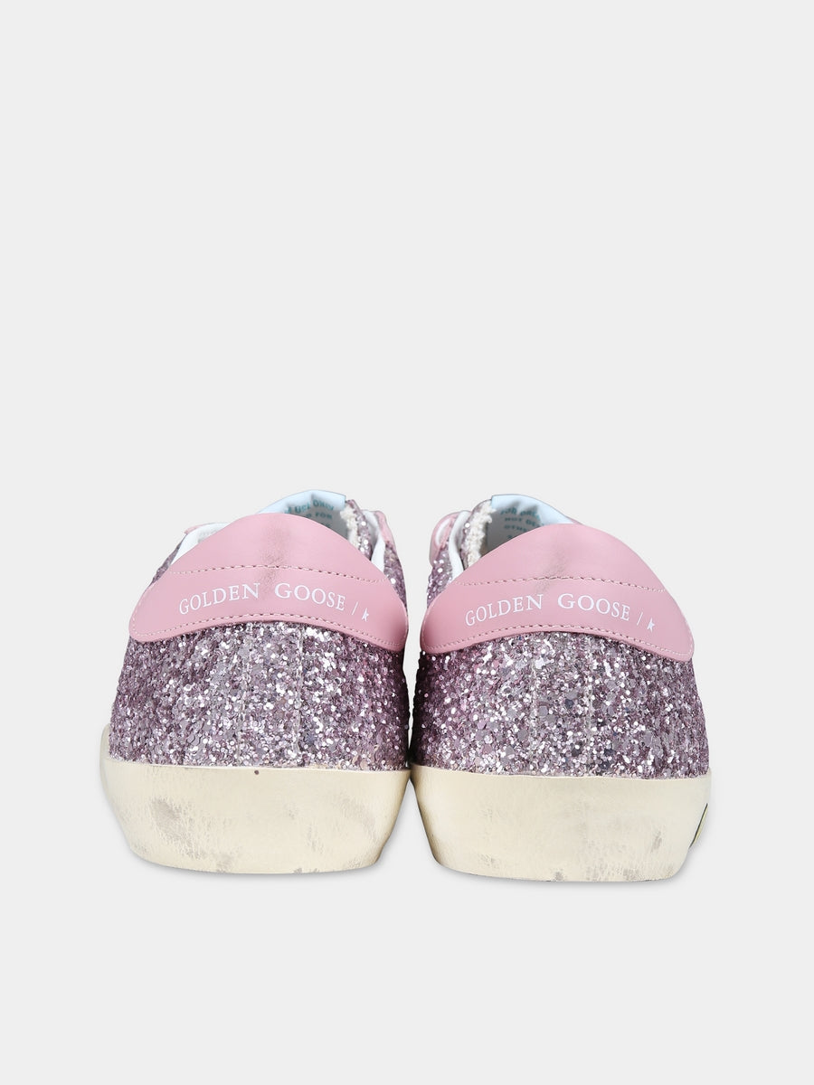 Sneakers rosa per bambina con logo,Golden Goose,GTF00111 F004823 82397