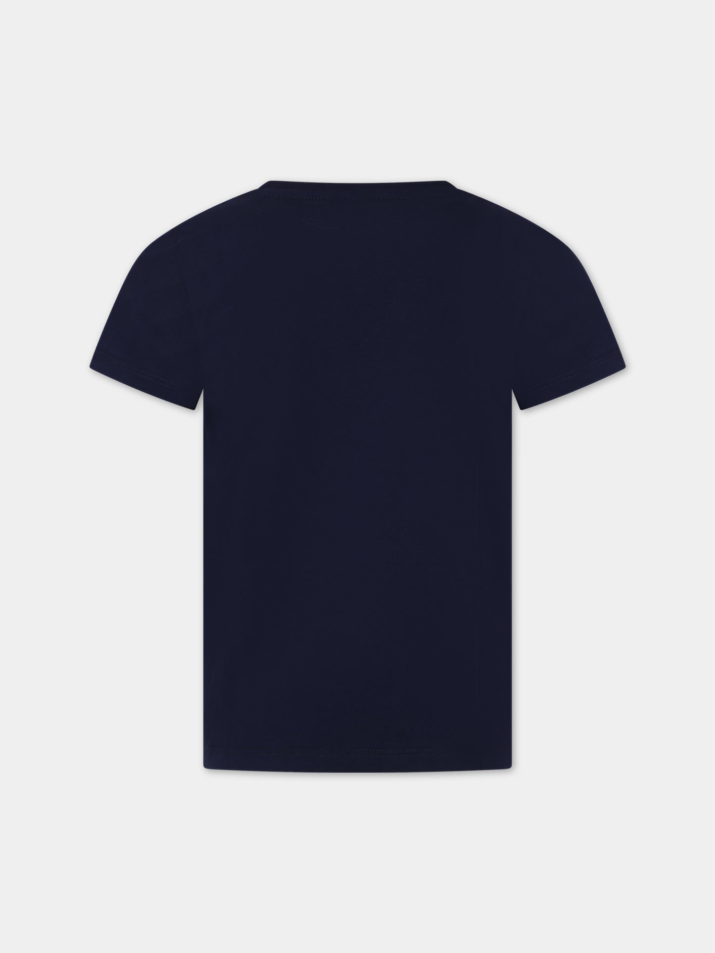T-shirt blu con GG per bambini,Gucci Kids,547559 XJFMN 4585