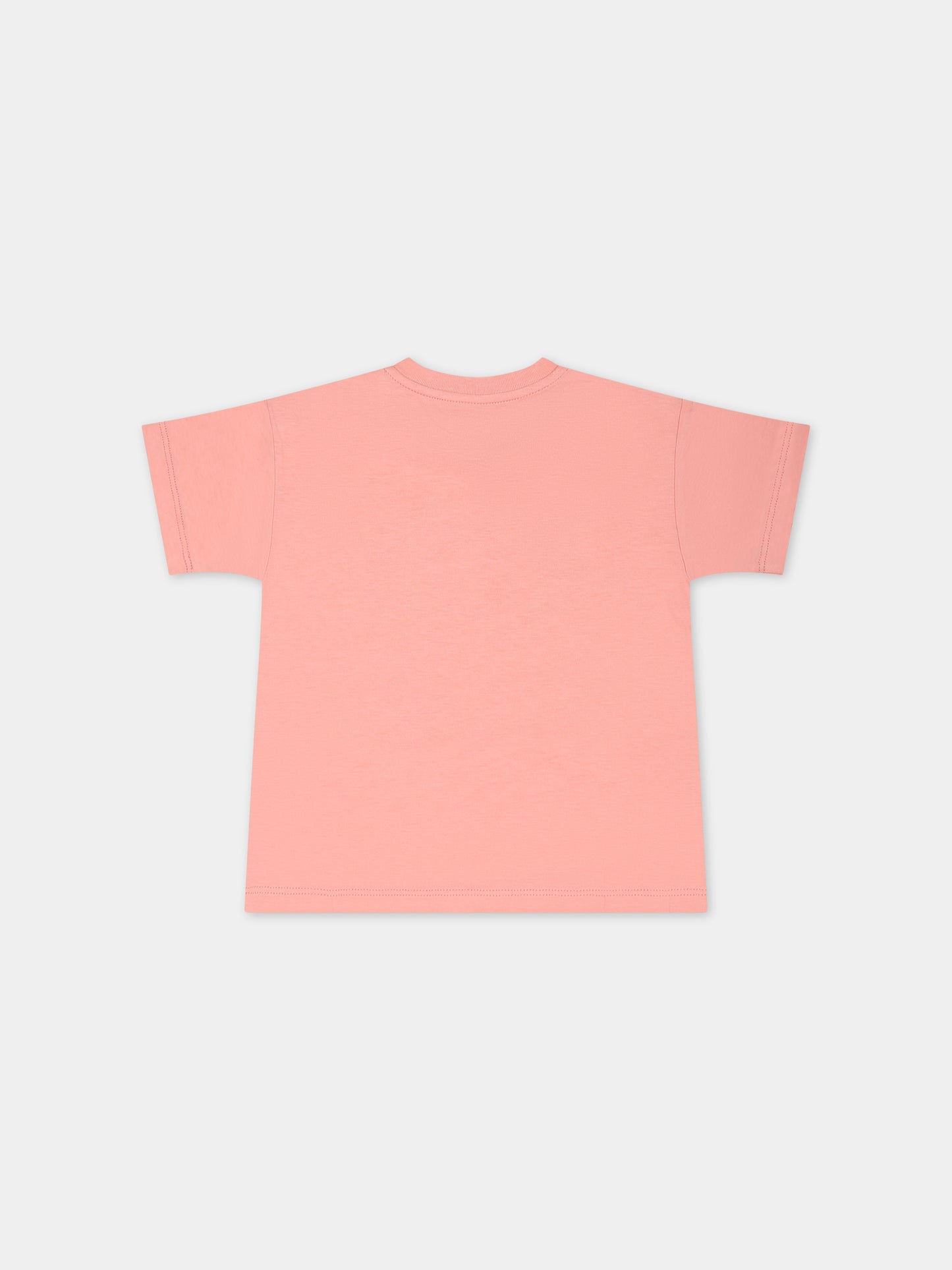 T-shirt rosa per neonata con incrocio GG,Gucci Kids,576871 XJFMX 5339
