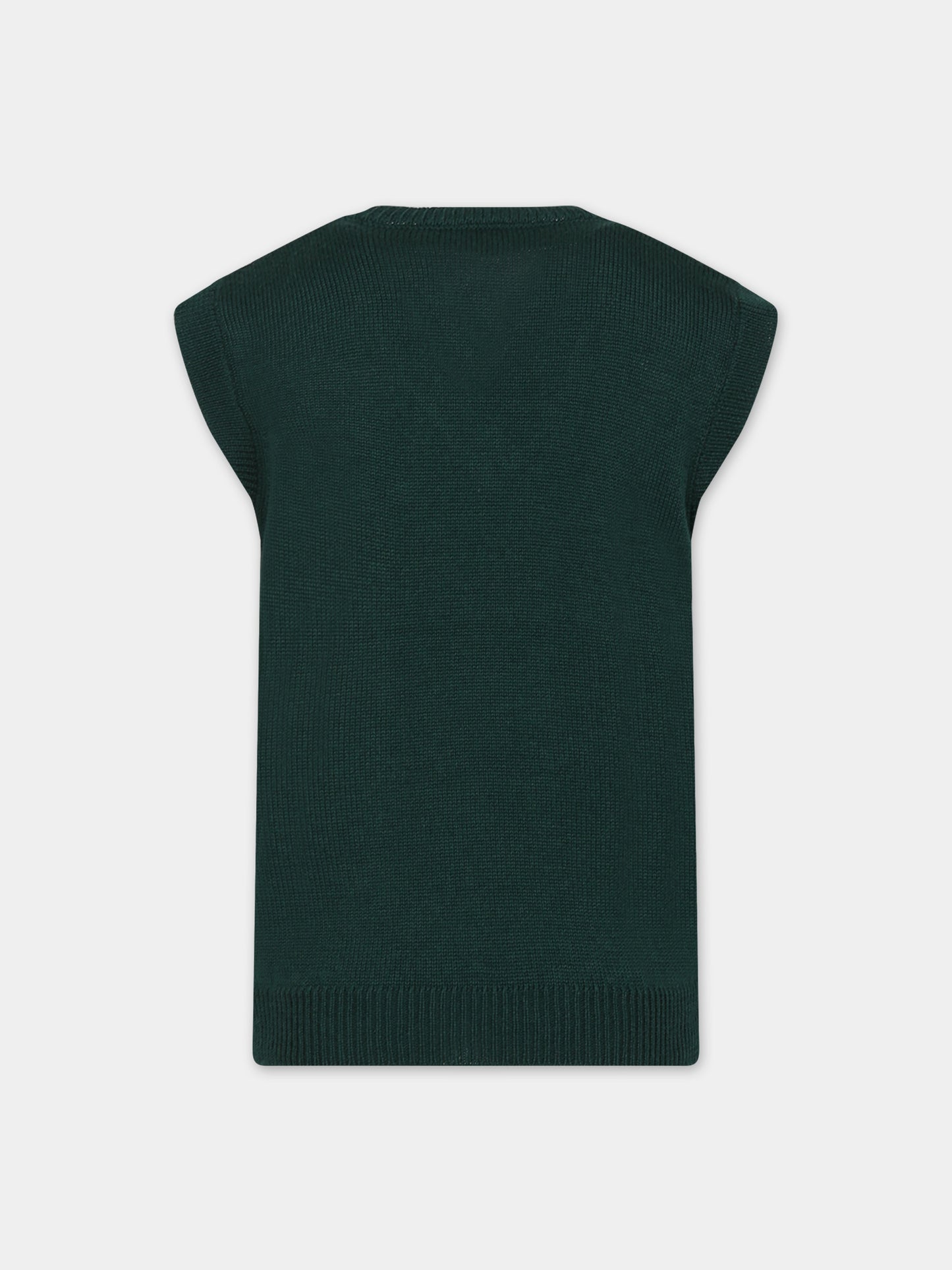 Maglia gilet verde per bambino,Little Bear,7159 VERDE