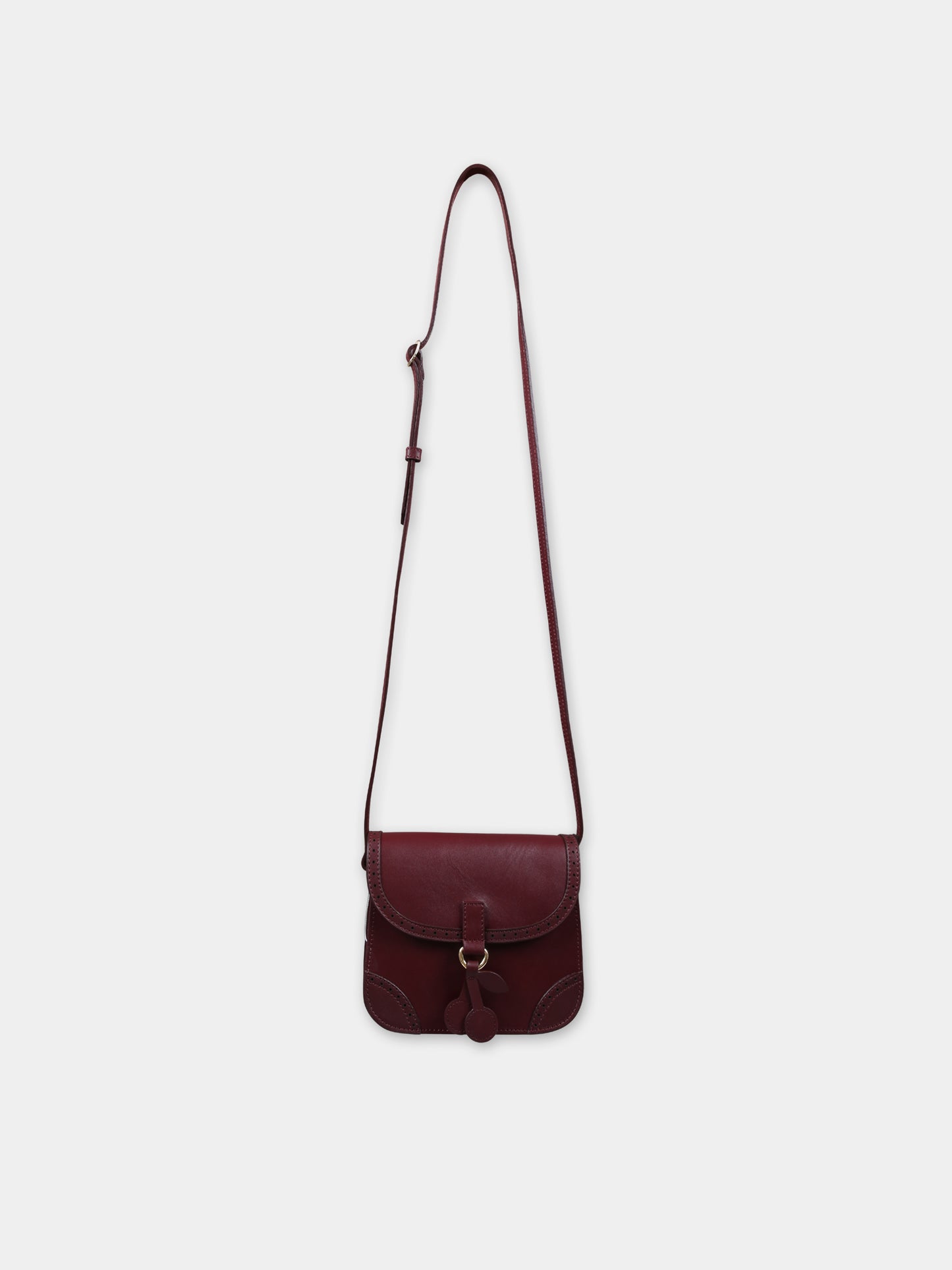 Borsa bordeaux per bambina con ciliegie,Bonpoint,W03GBAL00001 050
