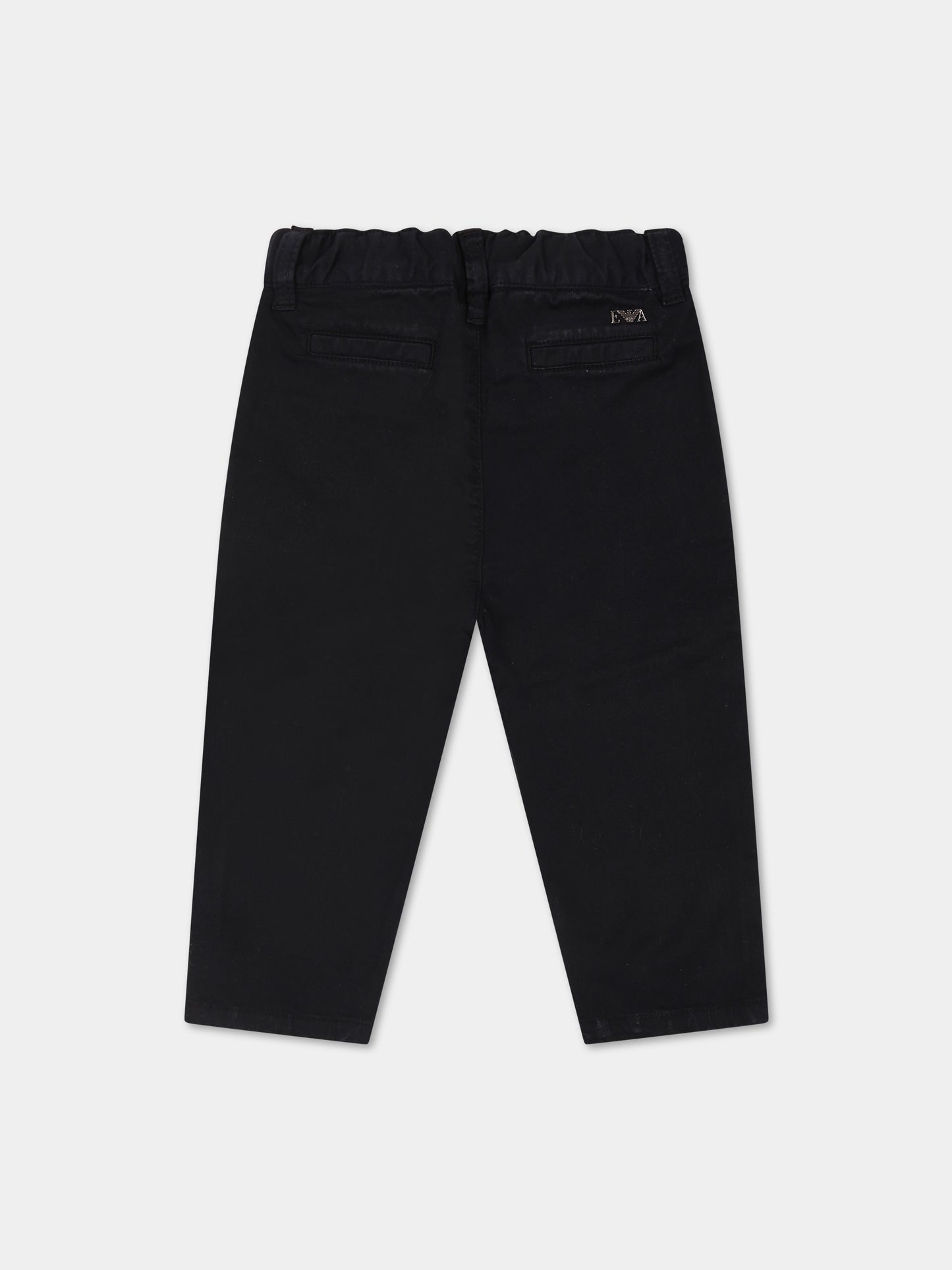 Pantaloni blu per neonato con aquilotto,Armani Junior,6RHP60 4N6YZ 0920