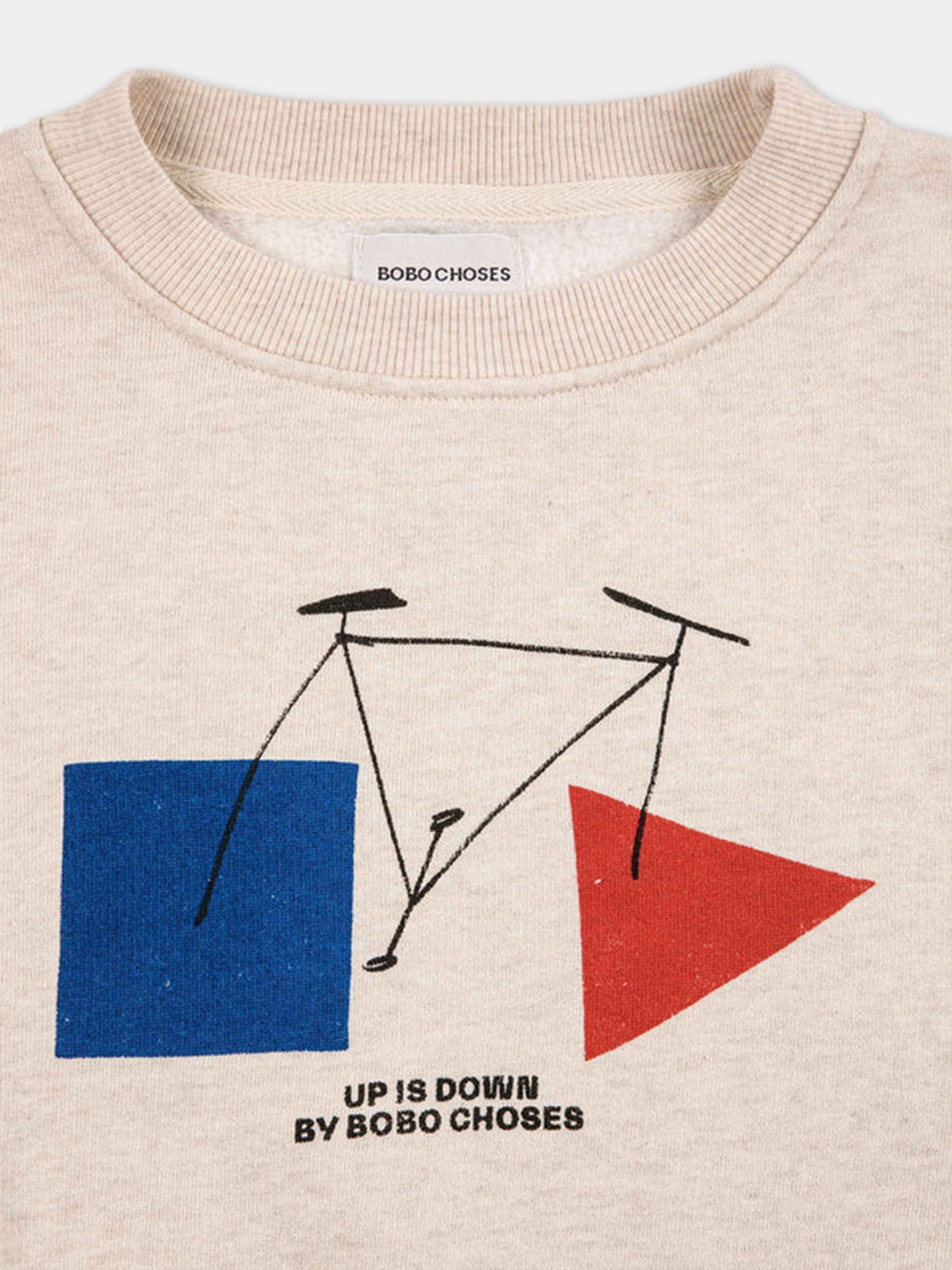 Ivory sweatshirt for kids with print and logo,Bobo Choses,223AC036