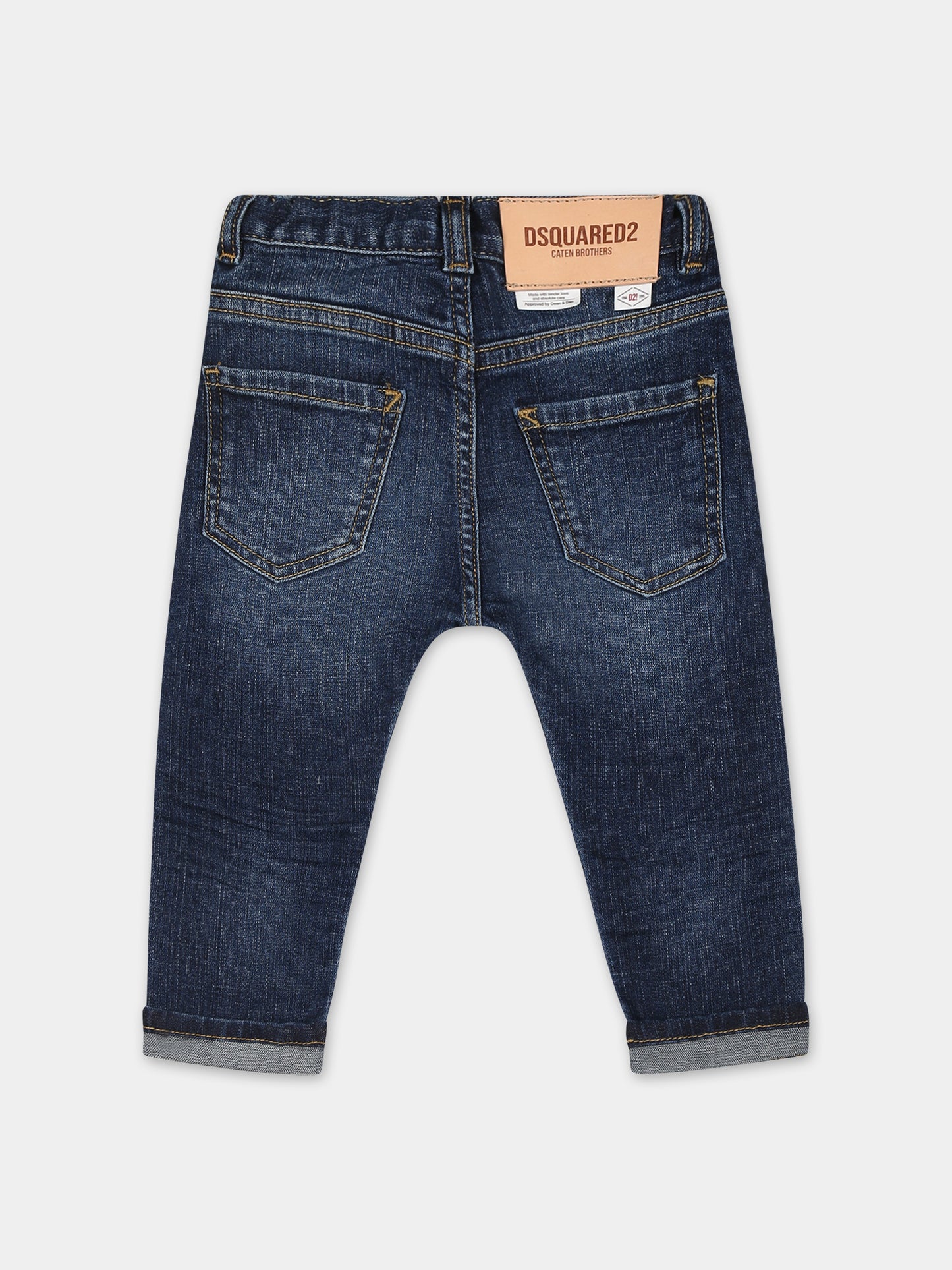 Jeans blu per neonato con logo,Dsquared2,DQ01TC D0A4M DQ01