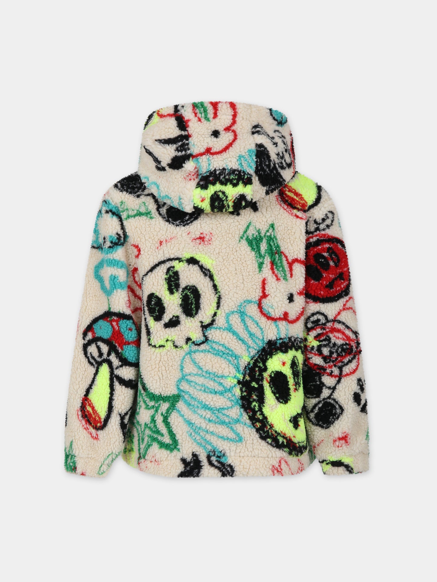 Giacca beige per bambini con smile e logo,Barrow,F3BKJUZH006 BW009