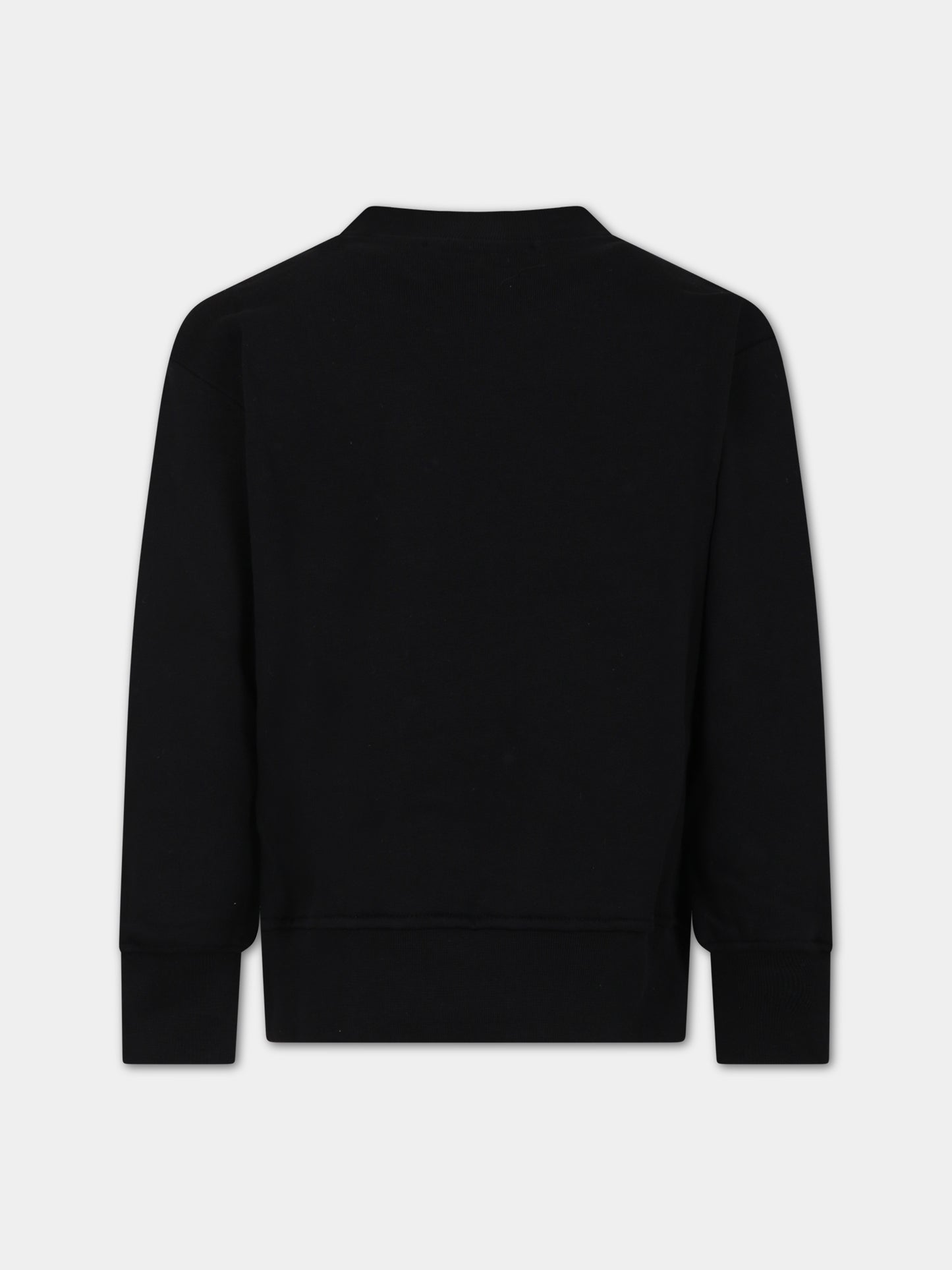 Felpa nera per bambini con logo,Msgm Kids,F3MSJUSW022 110