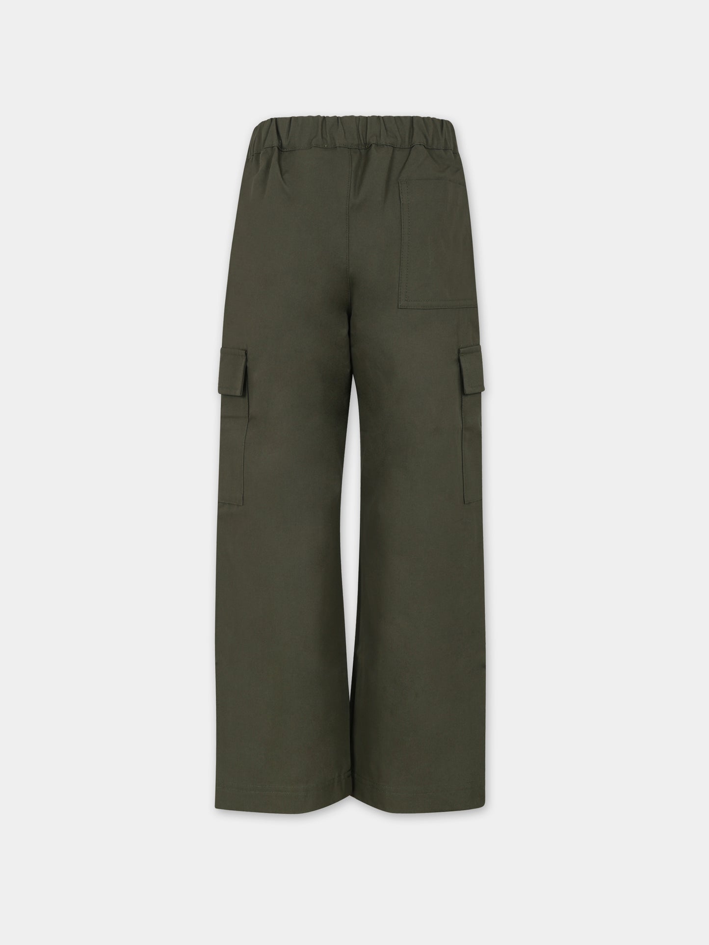 Pantalone casual verde per bambino,Off White,OBCF005F23FAB0015645