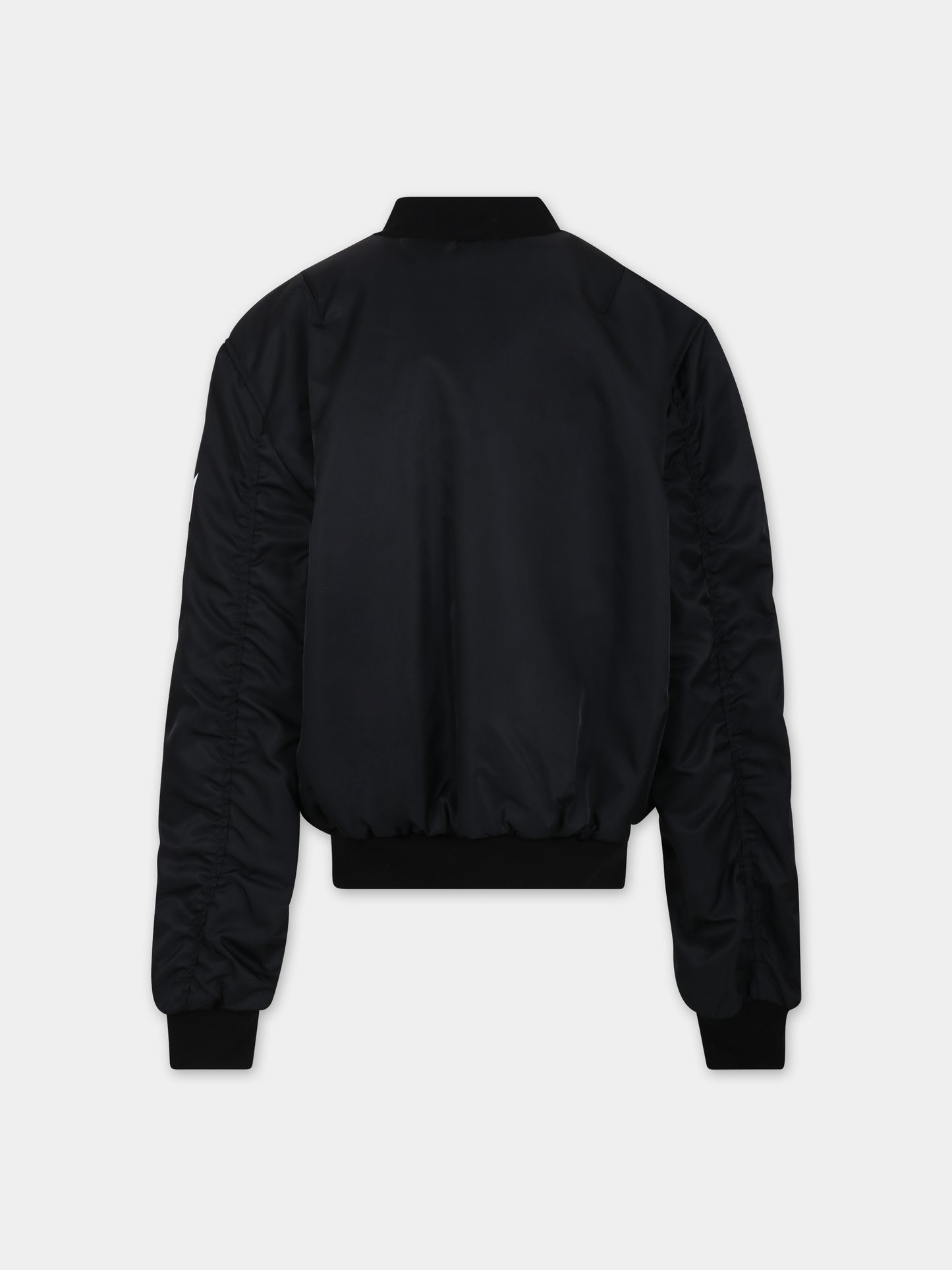 Bomber nero per bambino con logo,Off White,OBEH002F23FAB0011001