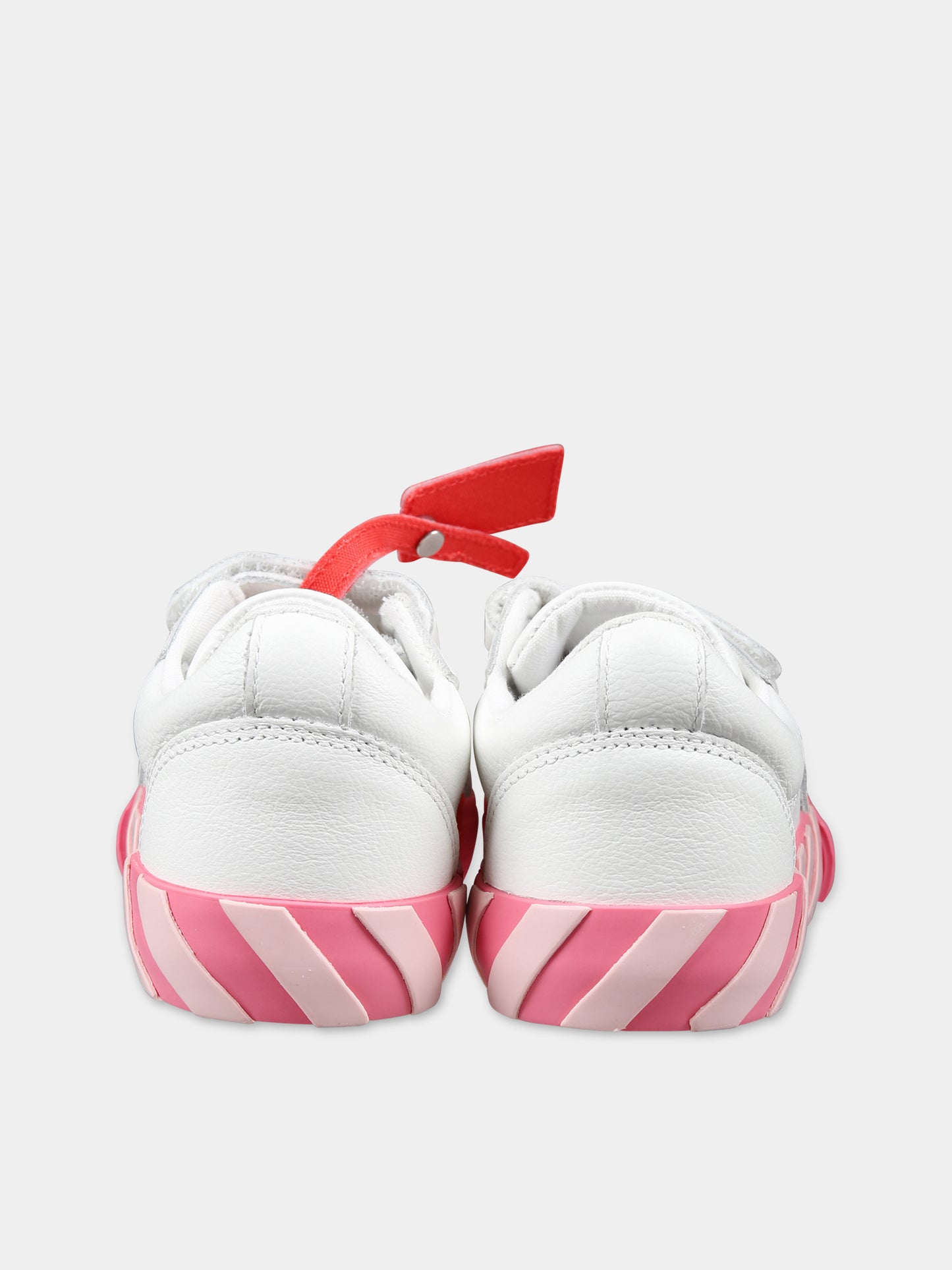 Sneakers basse bianche per bambina con iconica freccia,Off White,OGIA003F23LEA0010130