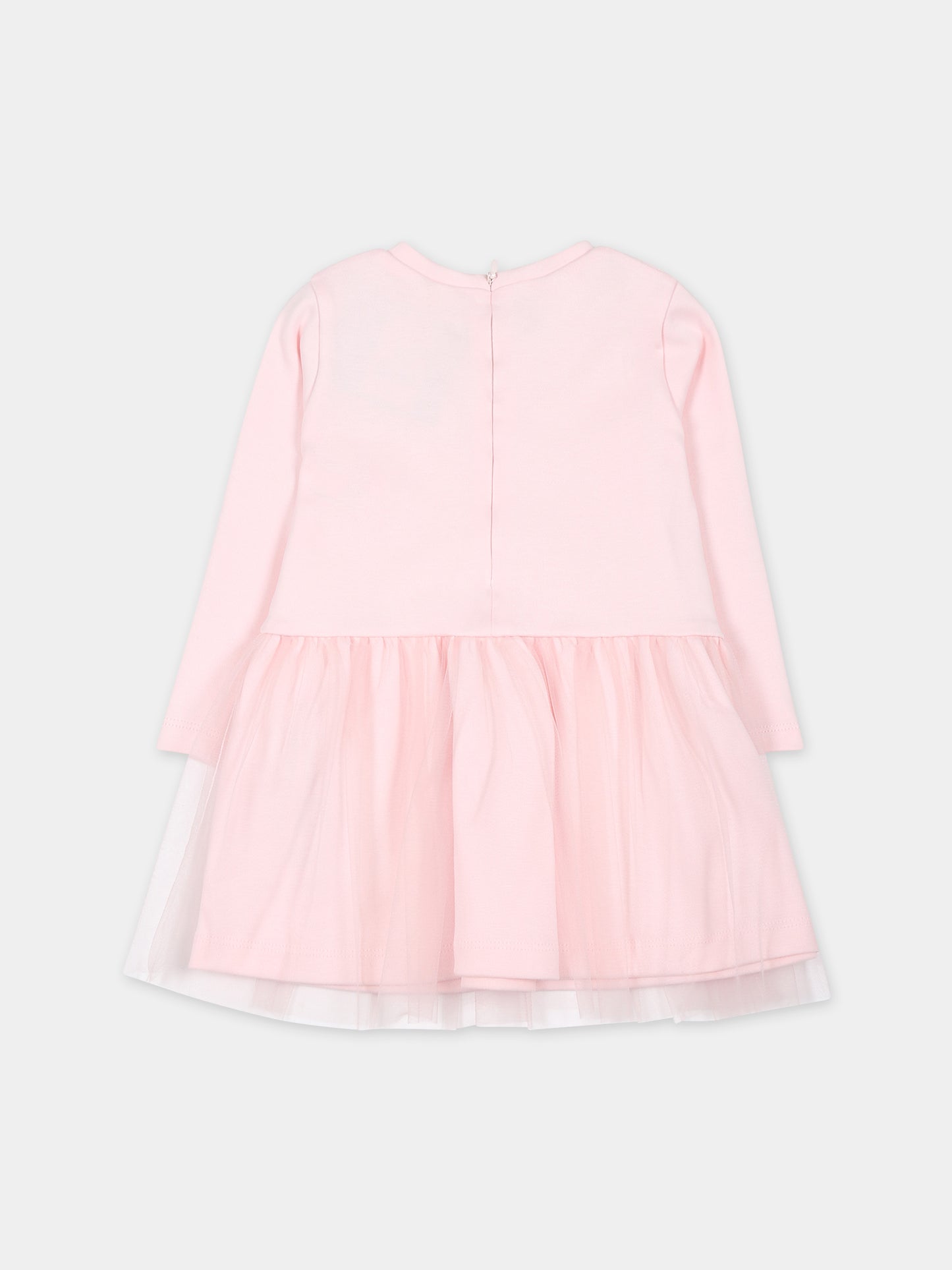 Vestito rosa per neonata con logo,Blumarine Baby,IF3136 X0515