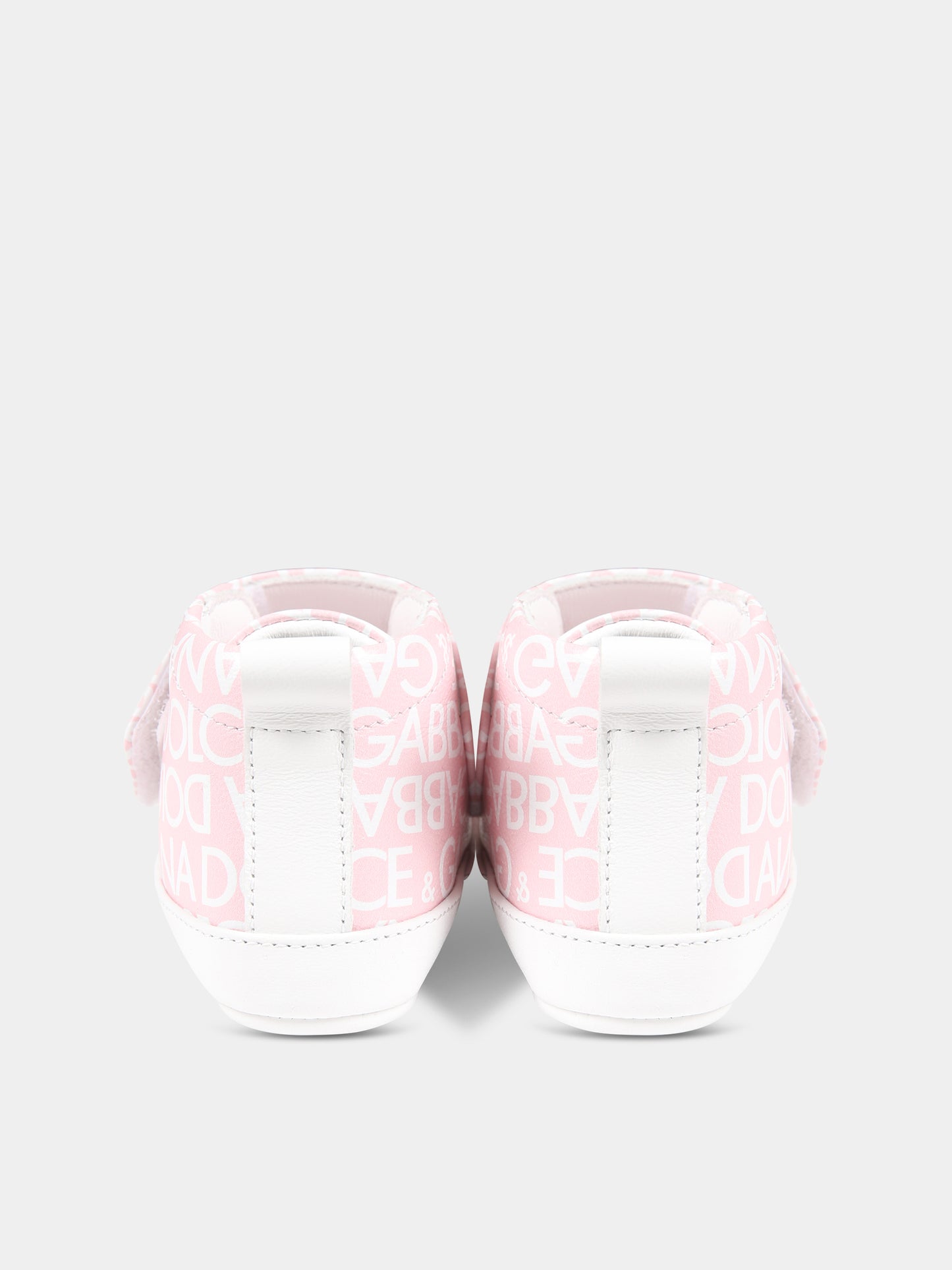Sneakers rosa per neonata con logo,Dolce & Gabbana Kids,DK0130 AX179 HFXCA