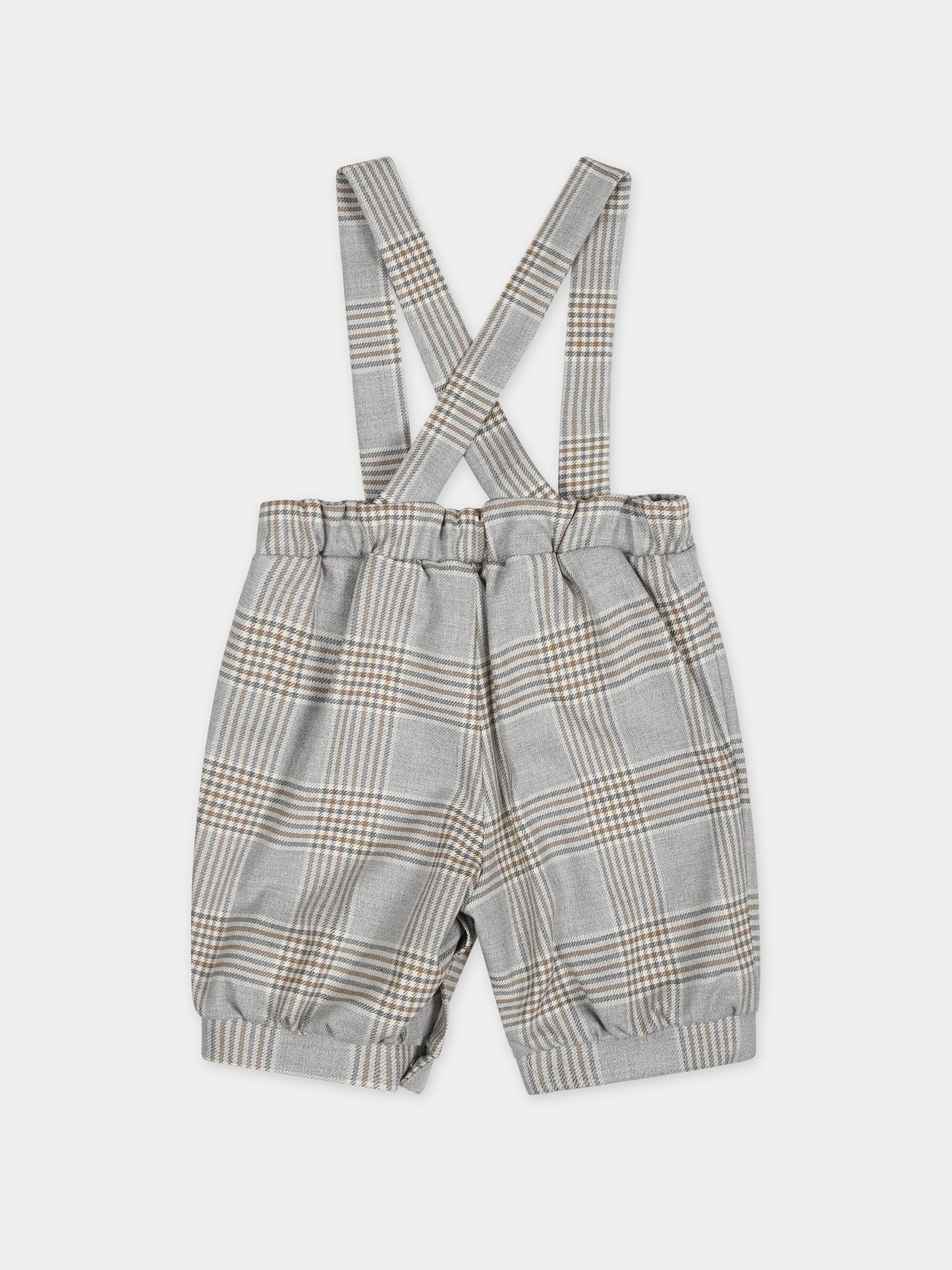 Salopette grigia per neonato,La Stupenderia,CCBR51Z19