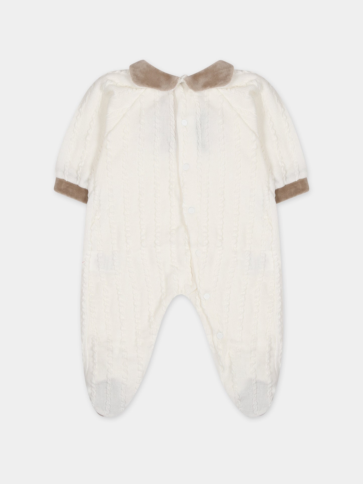 Tutina bianca per neonata,La Stupenderia,TBTT62M14