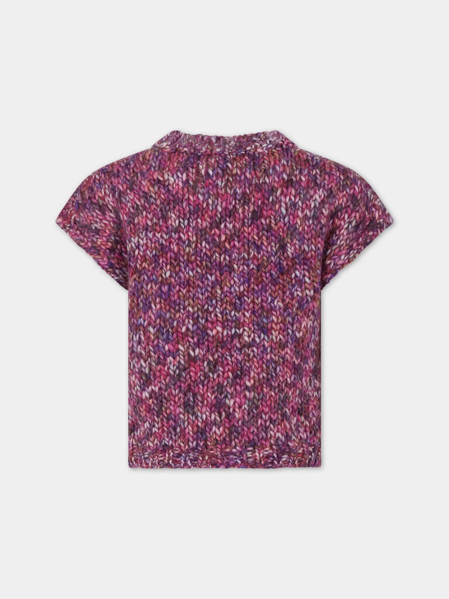 Maglia gilet fucsia per bambina,Zhoe & Tobiah,FWW1 207