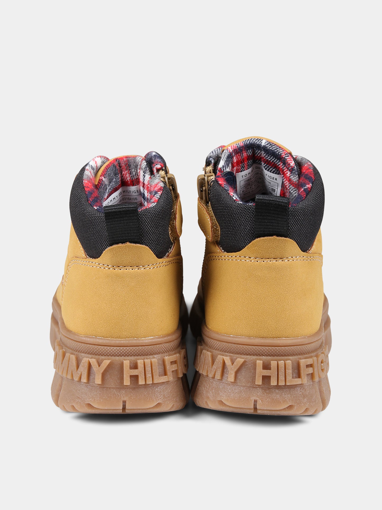 Stivaletti gialli per bambino con logo,Tommy Hilfiger Junior,T3B5 33156 0316A105