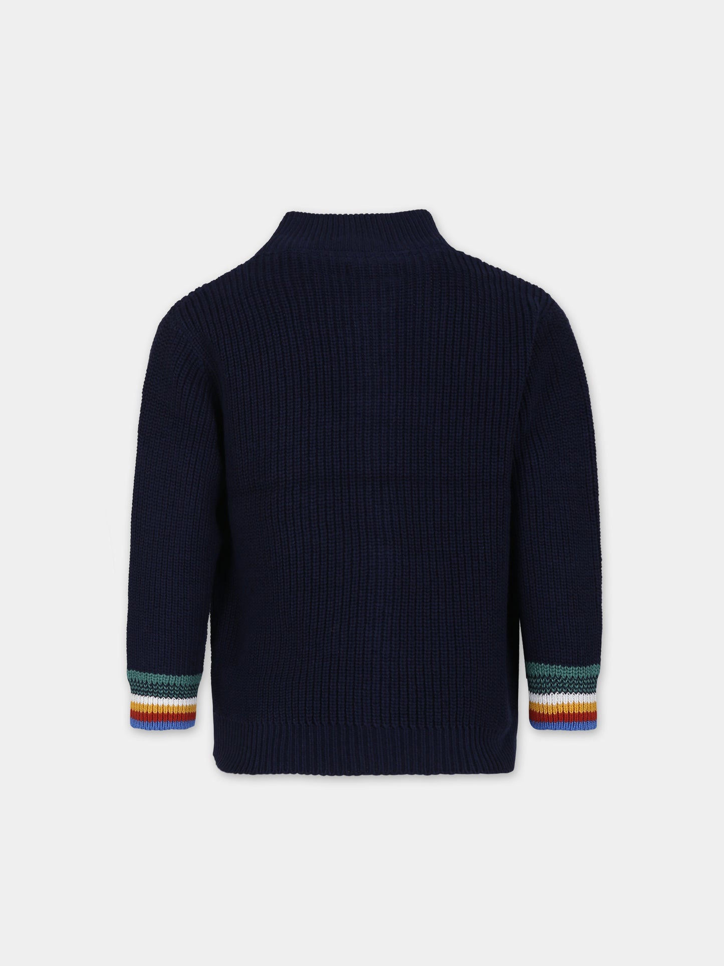 Cardigan blu per bambino con logo,Mayoral,4332 096