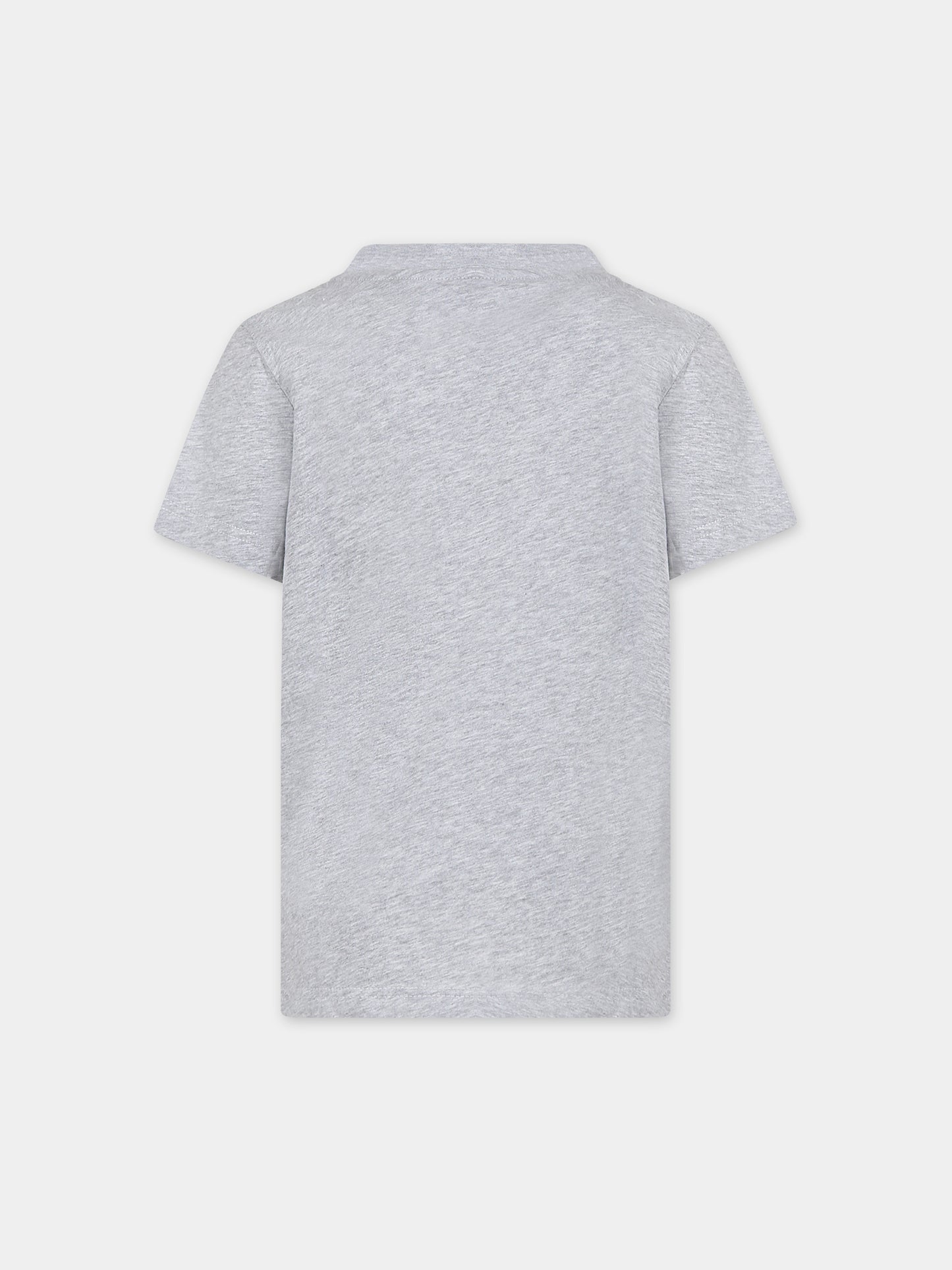 T-shirt grigia per bambino con coccodrillo,Lacoste,TJ1122 CCA