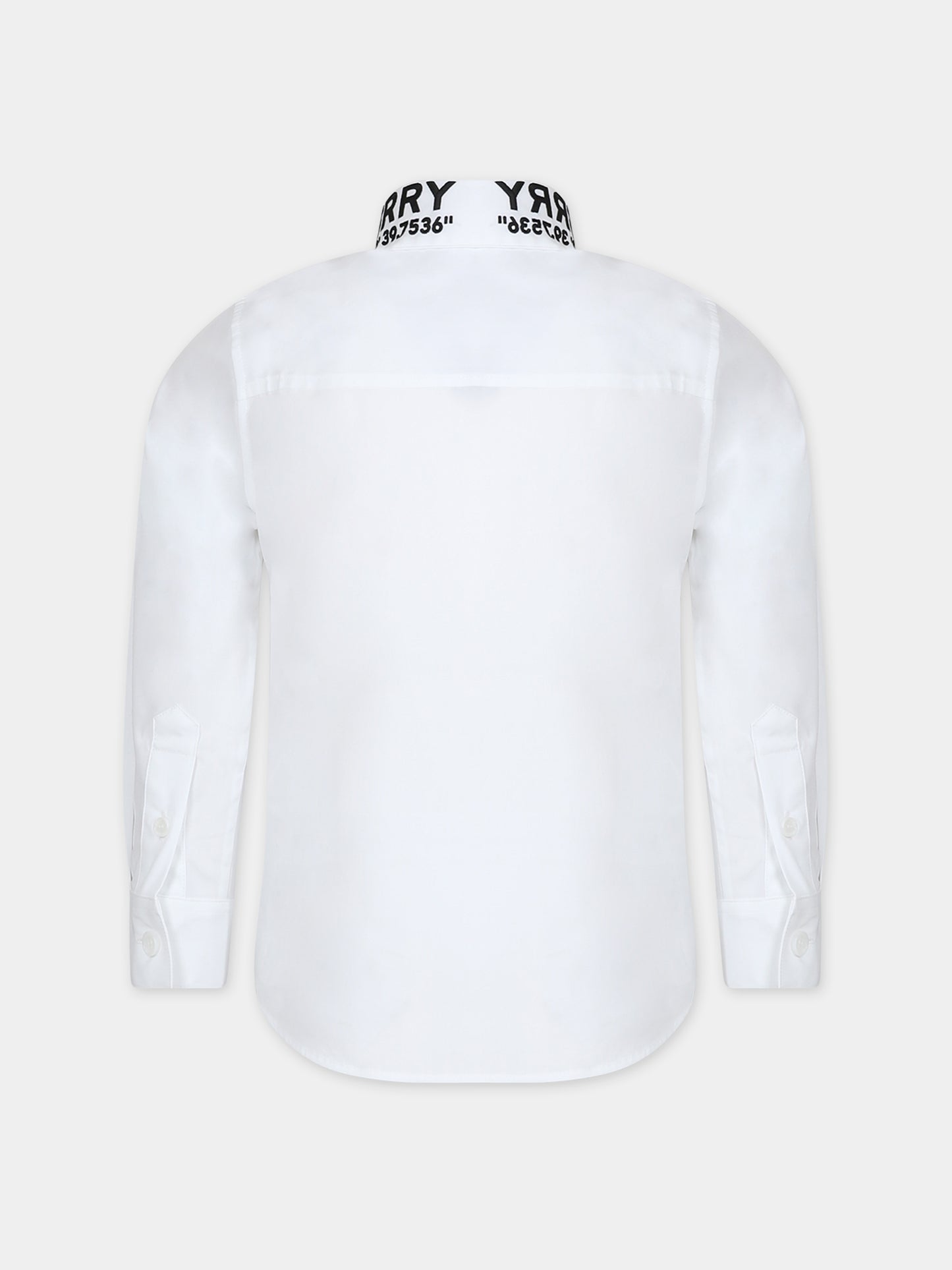 Camicia bianca per bambino con ricamo logo,Burberry Kids,8068412
