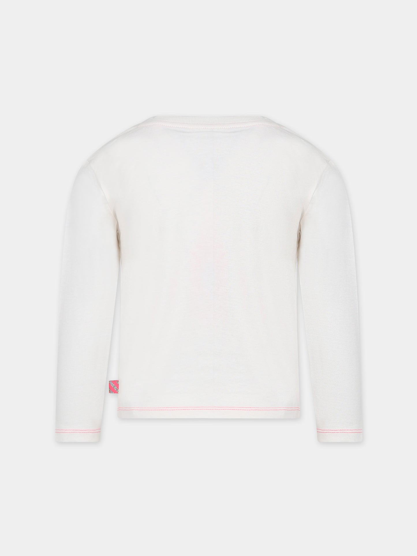 T-shirt avorio per bambina con stampa Wonder Woman,Billieblush,U20022 121