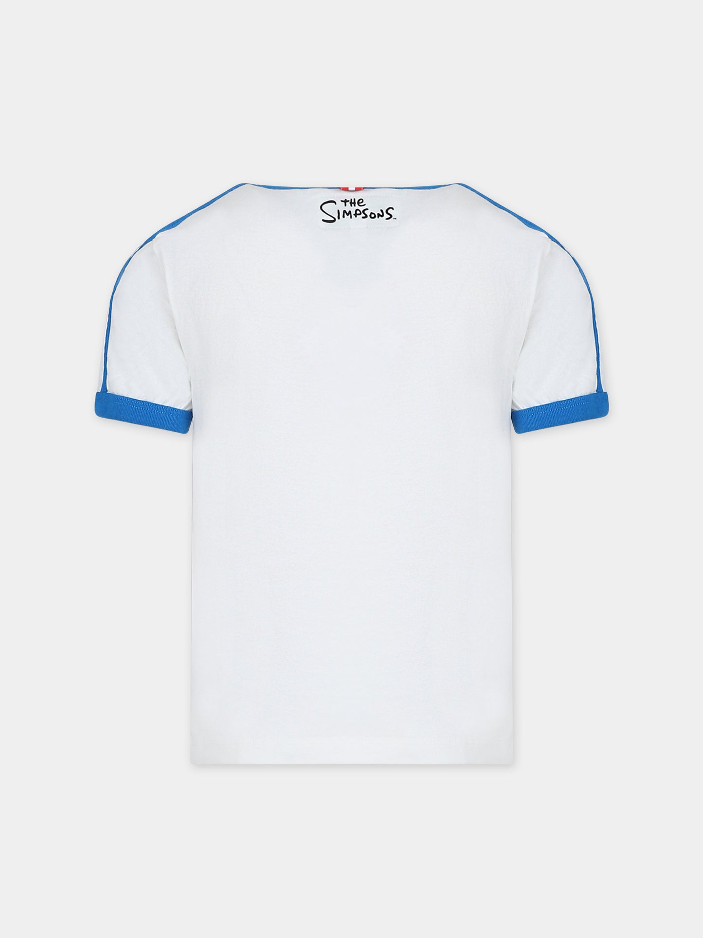 T-shirt bianca per bambino con stampa Bart Simposon,Mc2 Saint Barth,CAMERON BART SOCCER 1017 EMB