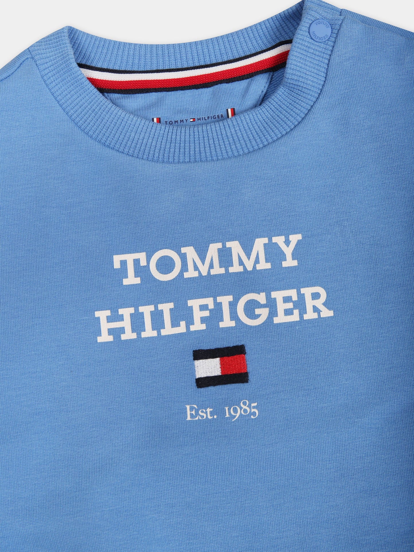 Completo azzurro per neonato con logo,Tommy Hilfiger Junior,23FMTHKN0KN01771J C30