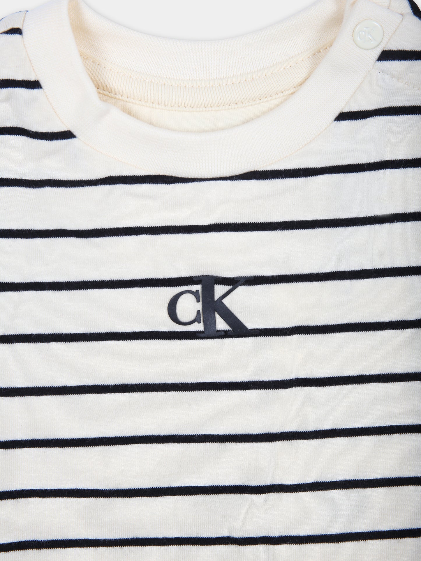 T-shirt multicolor per neonati con logo,Calvin Klein Kids,23FMCKIN0IN00144 0GK