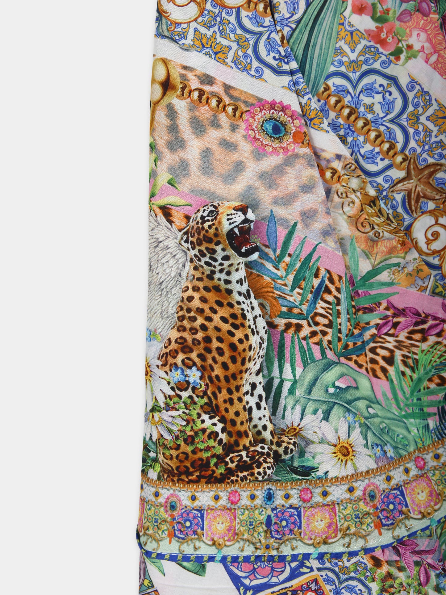 Vestito multicolor per neonata con stampa floreale,Camilla,00025794 FLOWNEPT