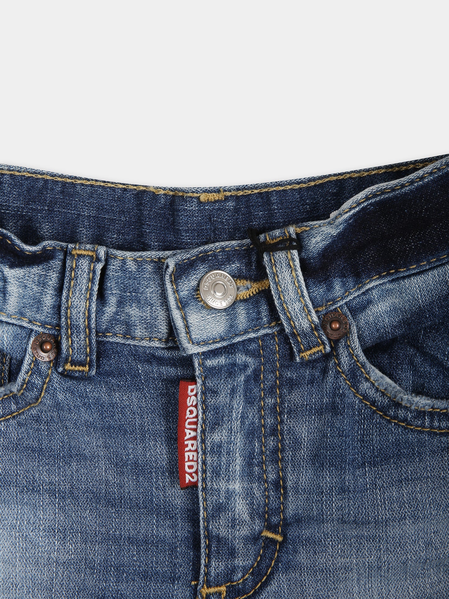 Jeans in denim per neonato con logo,Dsquared2,DQ01TC D0A6M D2P76AB DQ01
