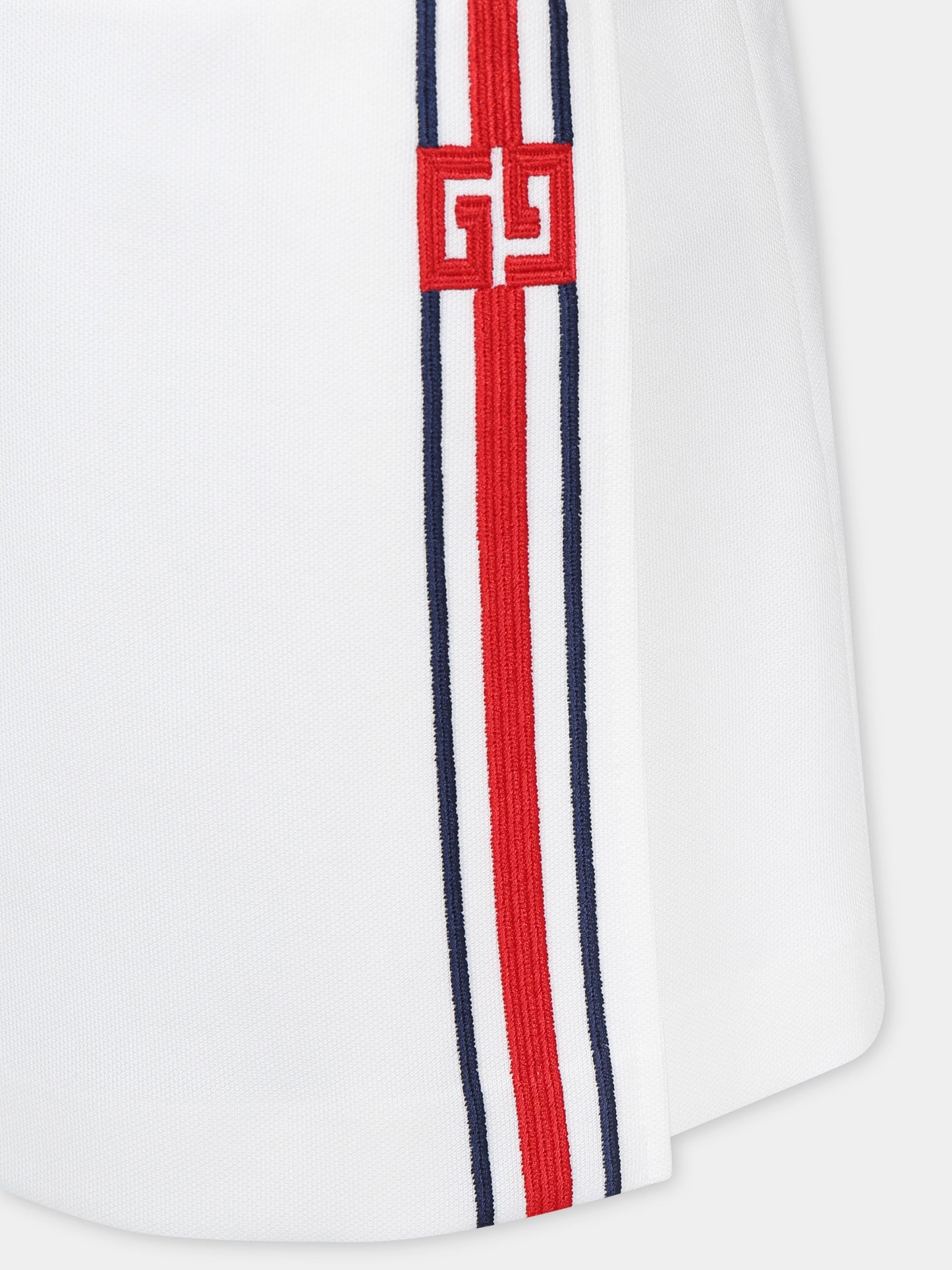 Gonna casual bianca per bambina con doppia G,Gucci Kids,768031 XJF81 9799