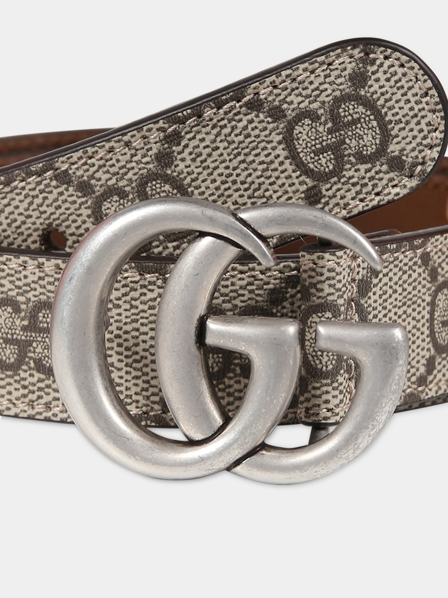 Ceinture marron pour enfants avec double G