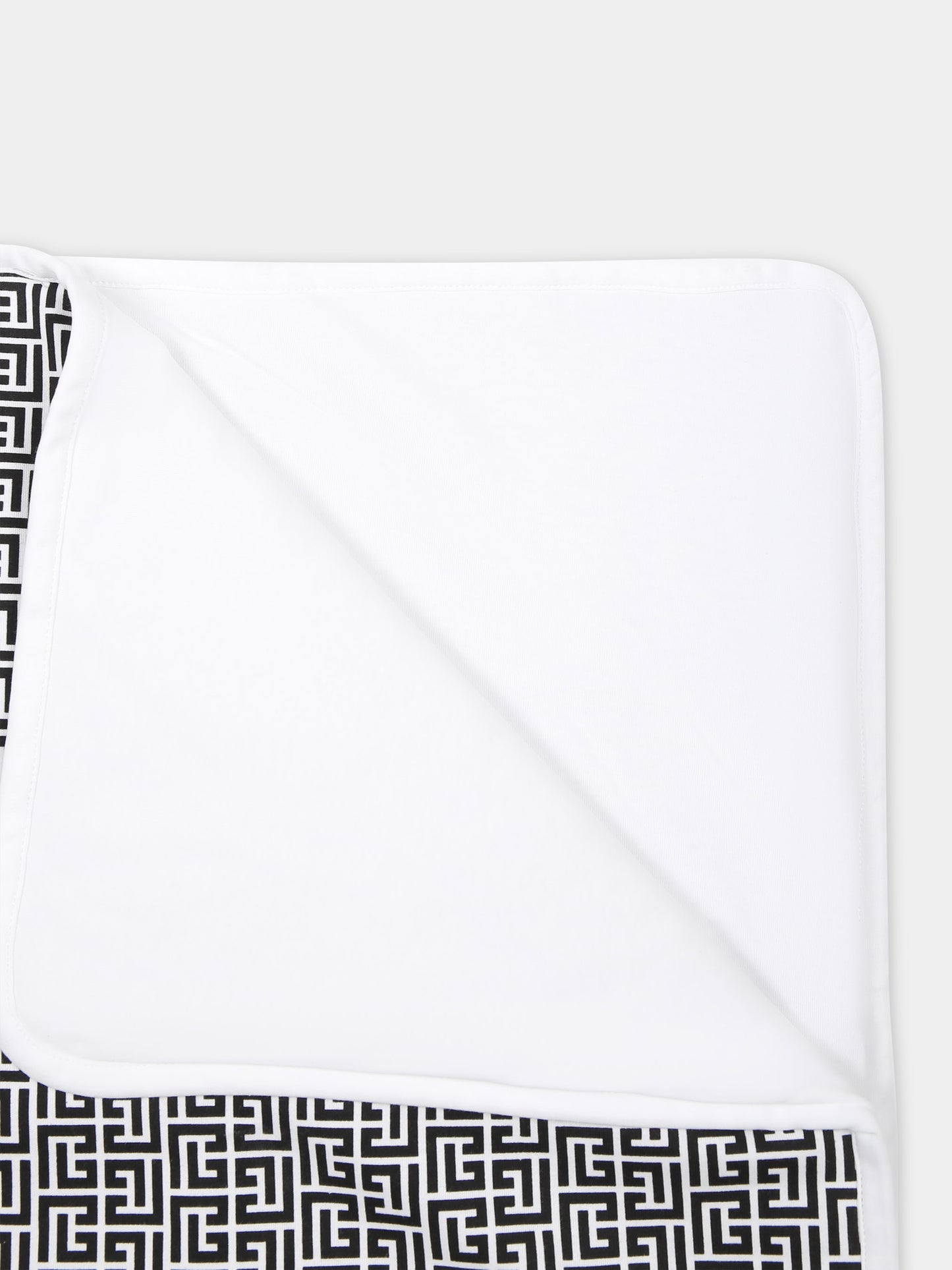 Coperta multicolor per neonata con iconico labyrinth,Balmain Kids,BU0770 Z1866 930FU