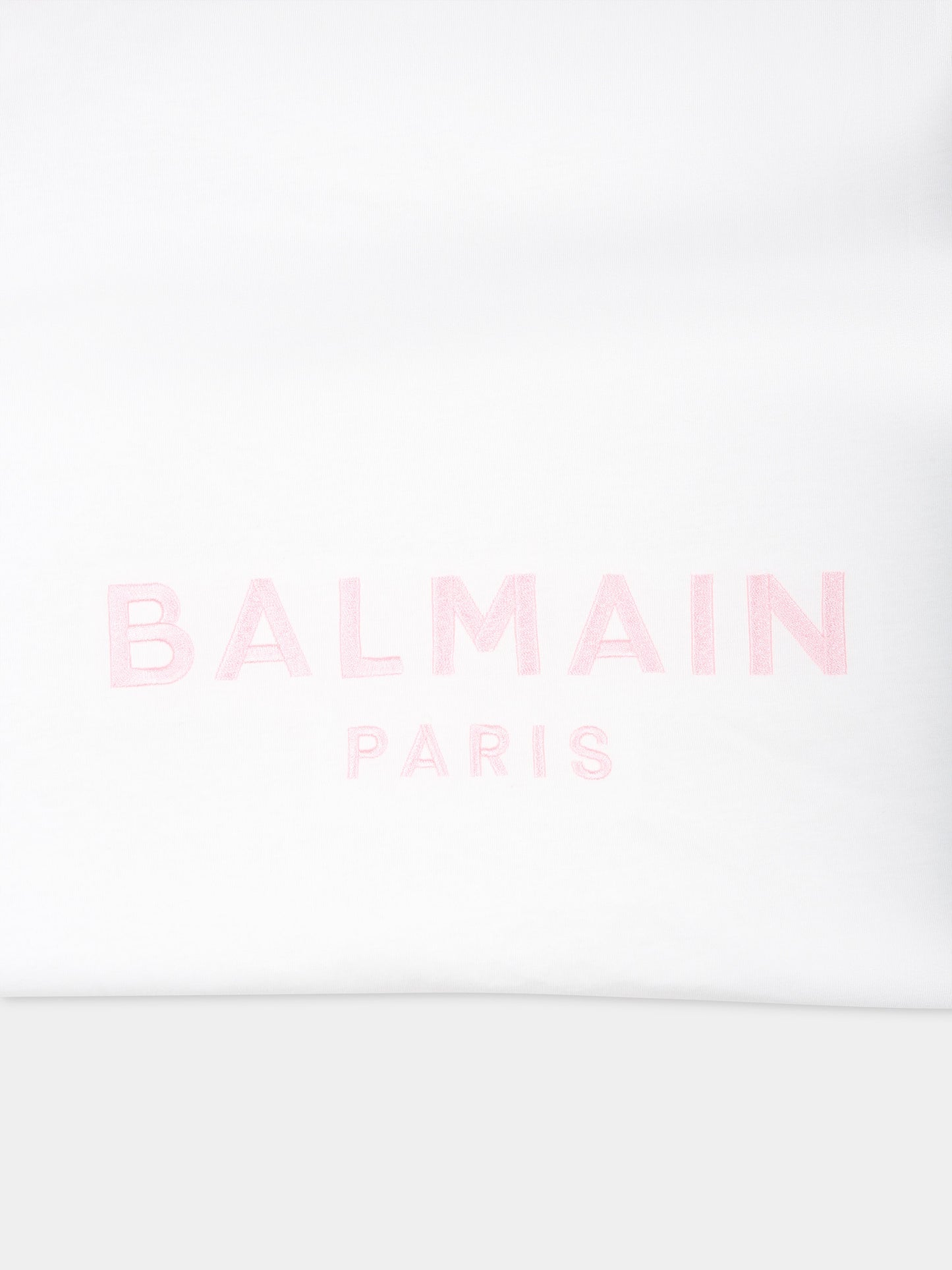 Coperta bianca per neonata con logo,Balmain Kids,BU0010 Z1751 100RS