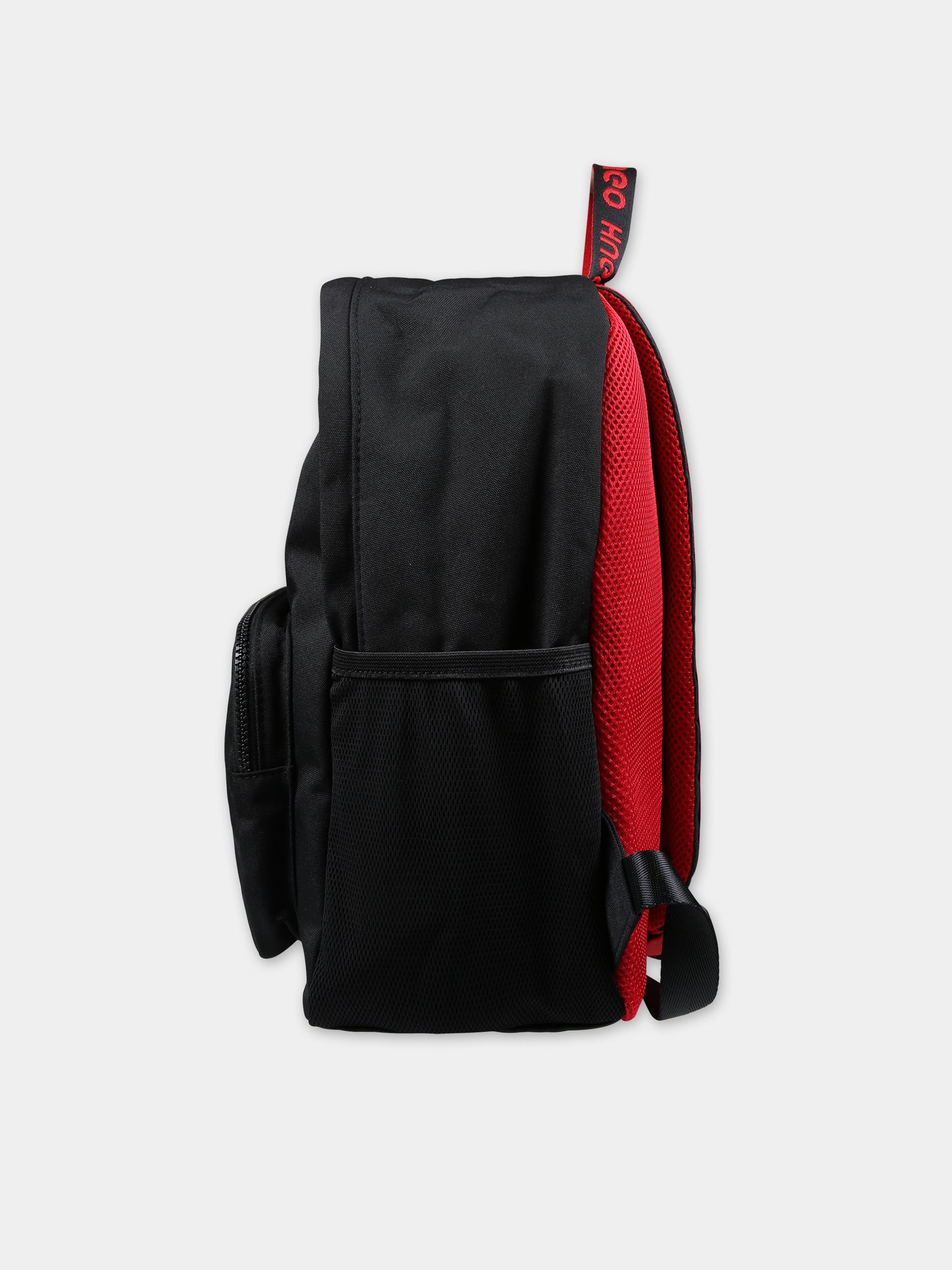 Zaino nero per bambino con logo,Hugo,G00136 09B