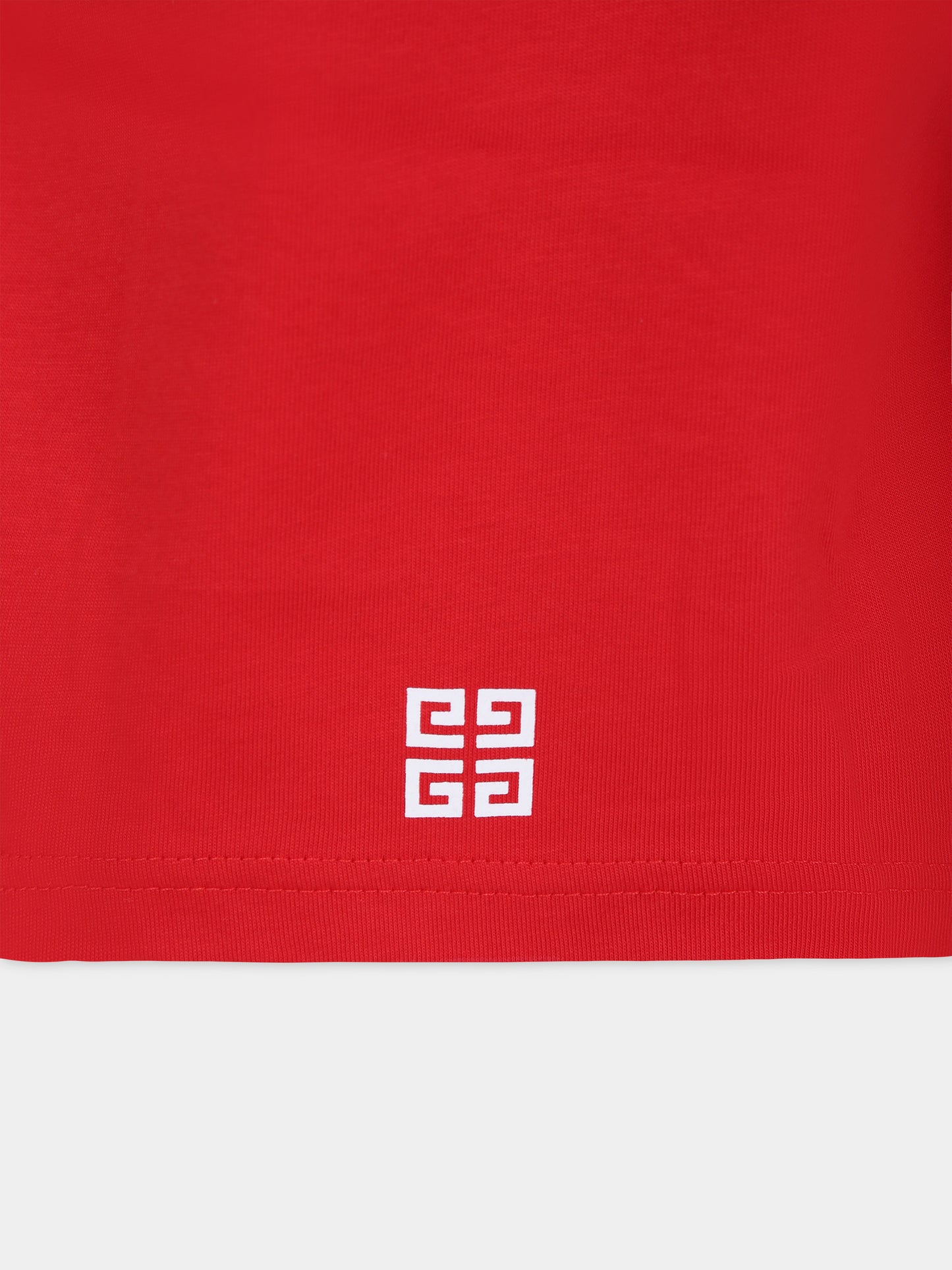 T-shirt rossa per bambini con logo,Givenchy Kids,H30159 991