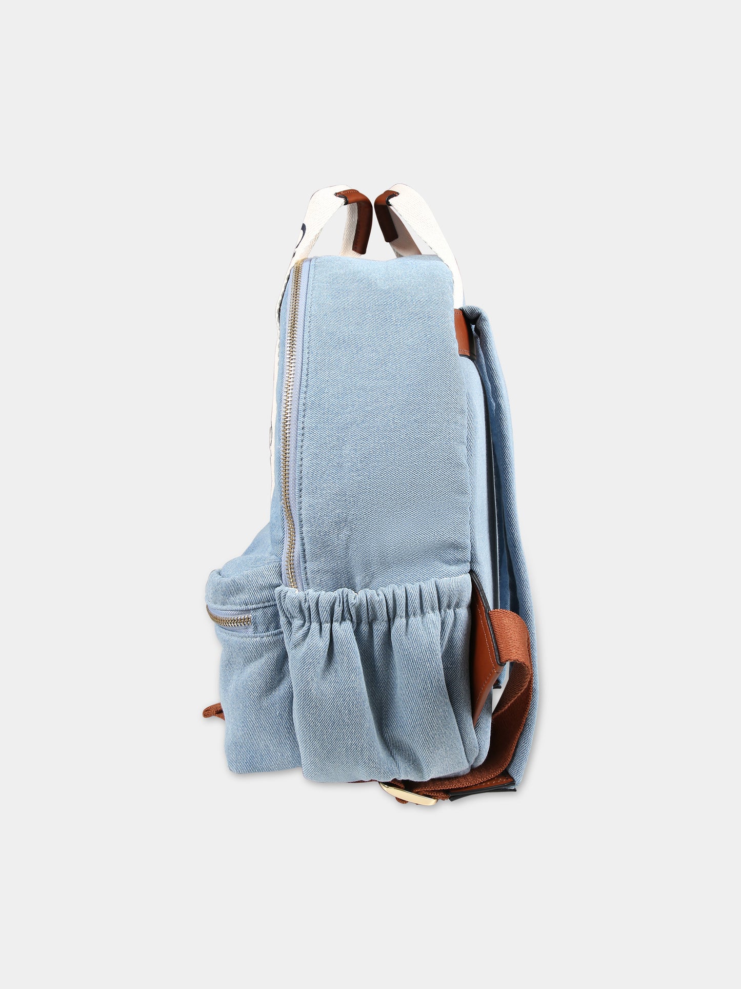 Zaino in denim per bambina con logo,Chloé Kids,C20044 Z10