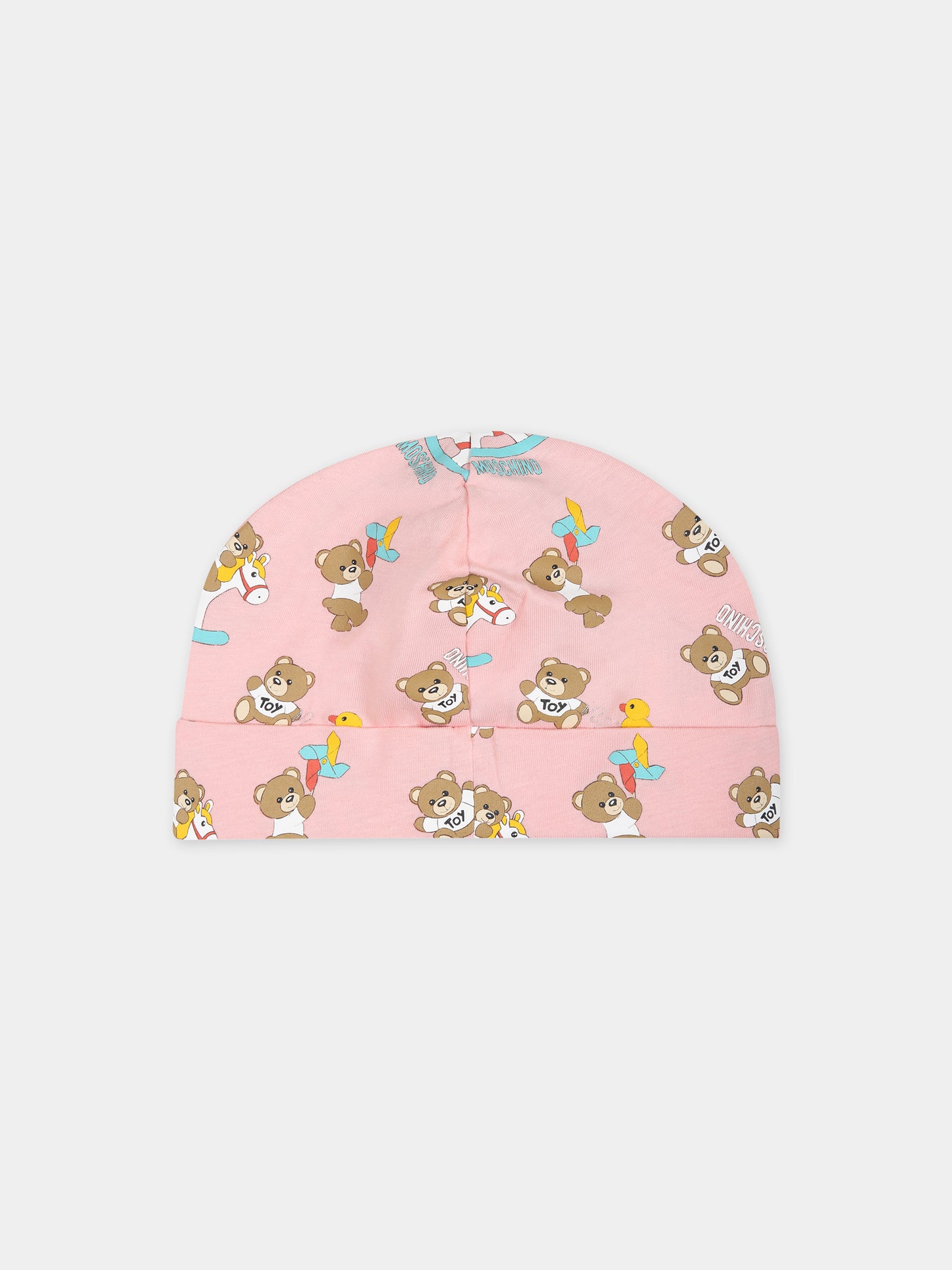 Set rosa per neonata con Teddy Bear,Moschino Kids,MNY03I LCA19 50209
